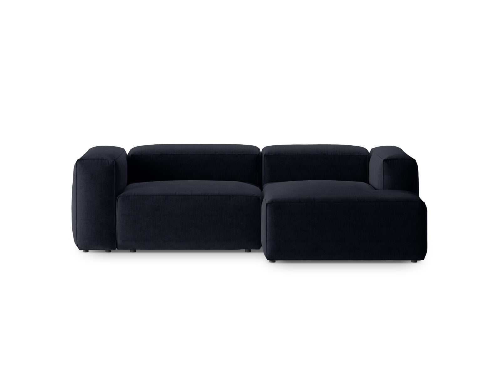 Bergamo Modular Ecksofa rechts 2 Sitzer in Navy Blue präsentiert im Onlineshop von KAQTU Design AG. Ecksofa rechts ist von Cosmopolitan Design