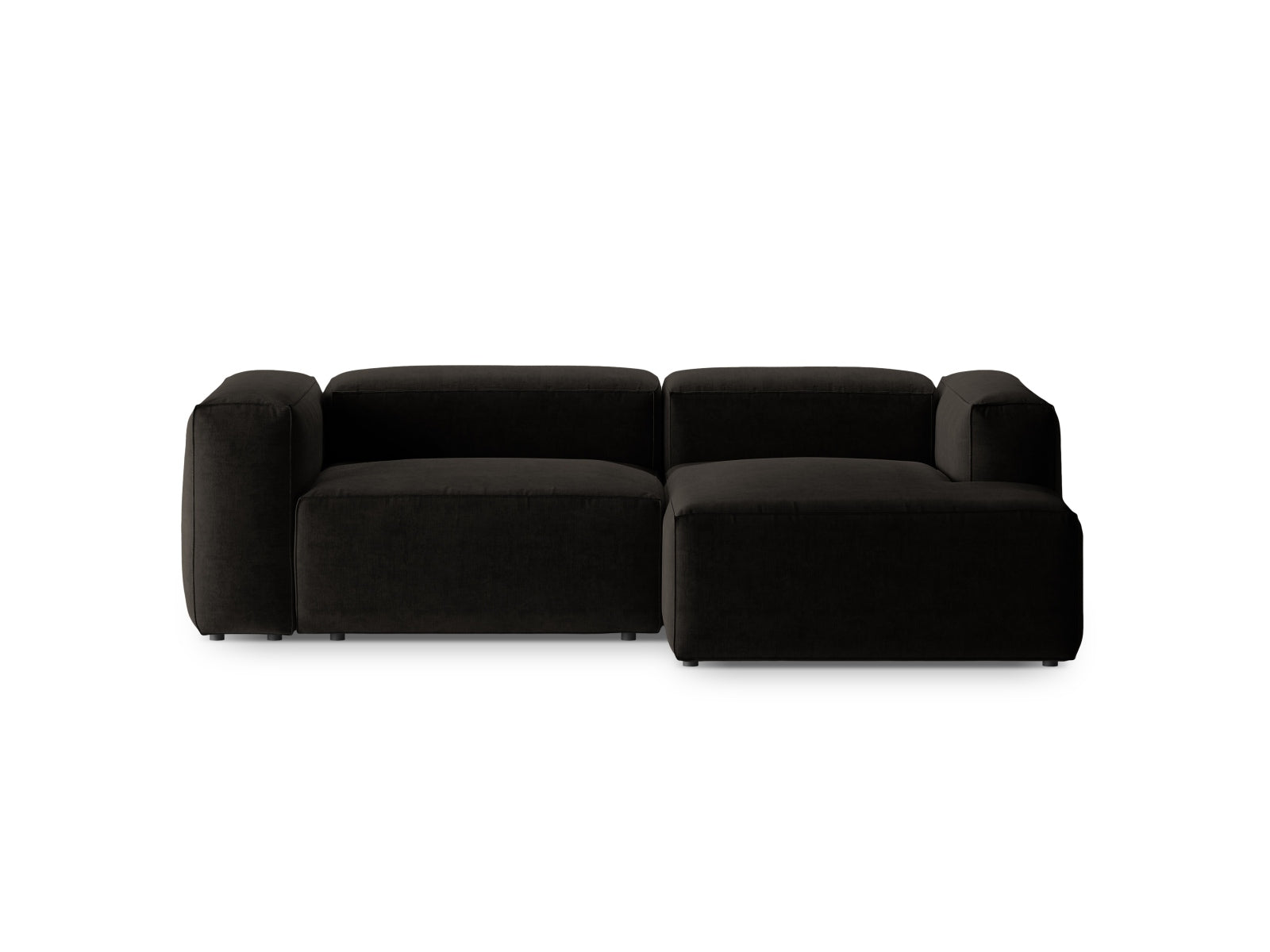 Bergamo Modular Ecksofa rechts 2 Sitzer in Black präsentiert im Onlineshop von KAQTU Design AG. Ecksofa rechts ist von Cosmopolitan Design