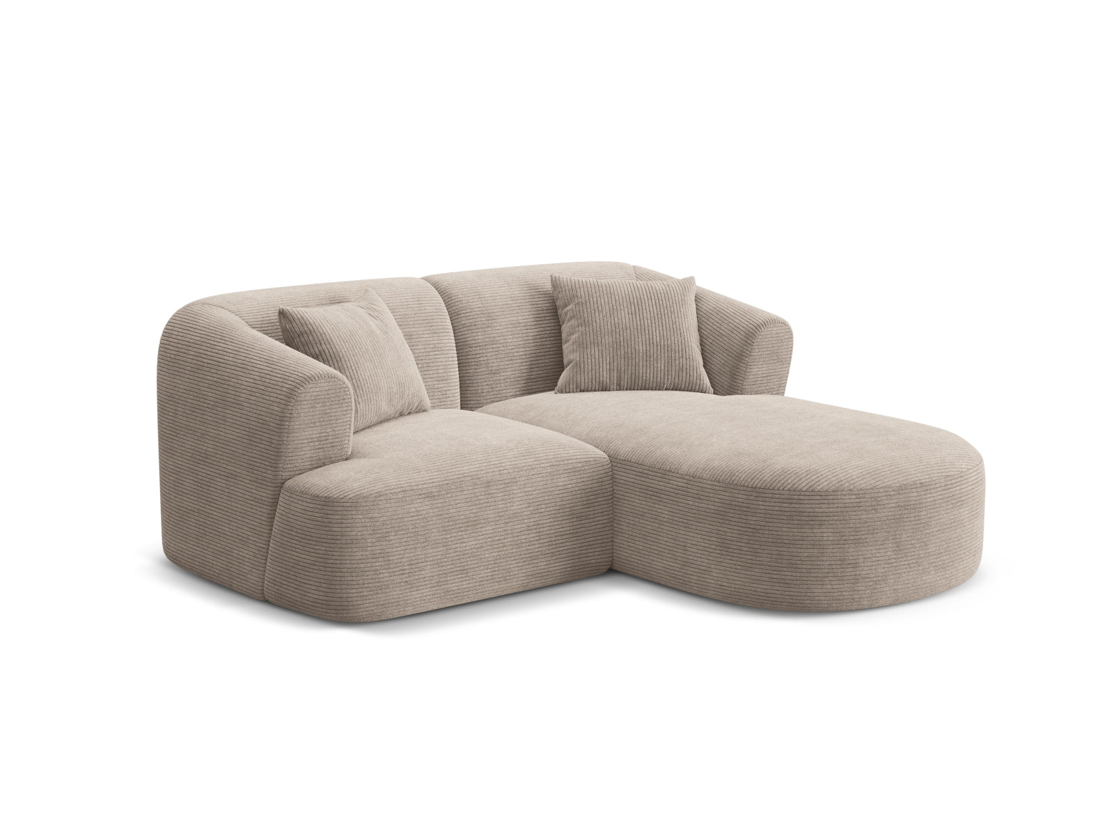 Erleben Sie das Campi Modular Ecksofa rechts von Cosmopolitan Design – ein stilvolles 3-Sitzer Sofa, das Komfort und Anpassungsfähigkeit perfekt kombiniert.