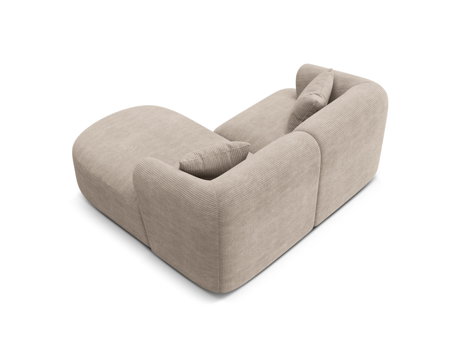 Erleben Sie das Campi Modular Ecksofa rechts von Cosmopolitan Design – ein stilvolles 3-Sitzer Sofa, das Komfort und Anpassungsfähigkeit perfekt kombiniert.