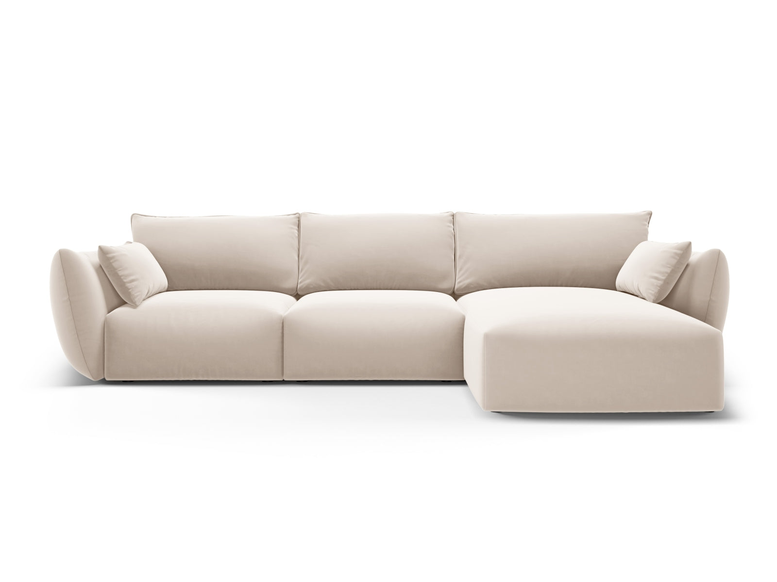 Modernes 5-Sitzer Ecksofa Matera in sanftem Beige, perfekt für entspannte Stunden und geschmackvolle Wohnräume.