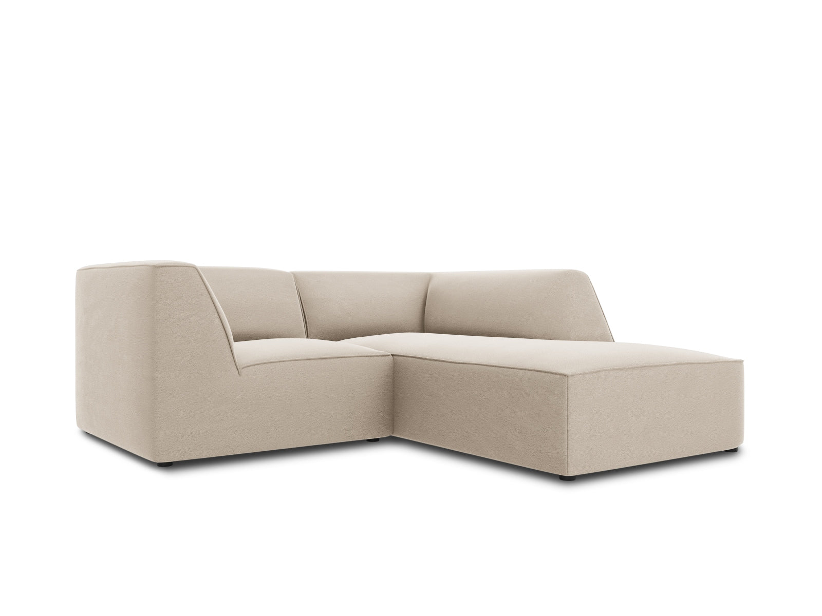 Oslo Velour Modular Ecksofa rechts 3 Sitzer in Beige präsentiert im Onlineshop von KAQTU Design AG. Ecksofa rechts ist von Cosmopolitan Design