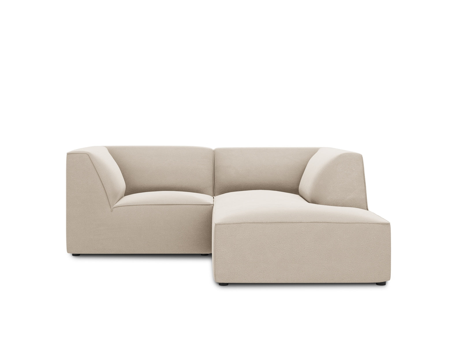 Oslo Velour Modular Ecksofa rechts 3 Sitzer in Beige präsentiert im Onlineshop von KAQTU Design AG. Ecksofa rechts ist von Cosmopolitan Design