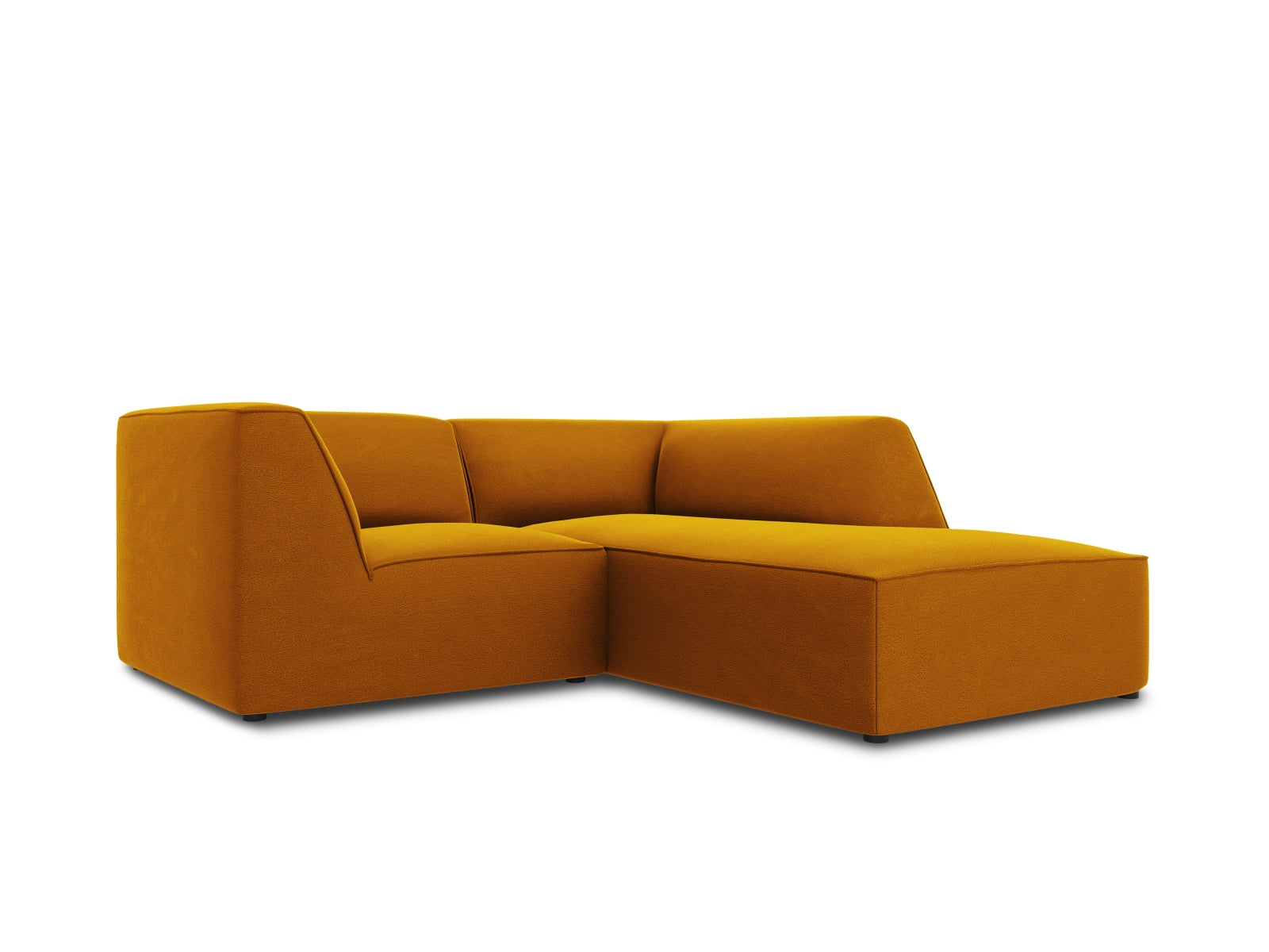 Oslo Velour Modular Ecksofa rechts 3 Sitzer in Yellow präsentiert im Onlineshop von KAQTU Design AG. Ecksofa rechts ist von Cosmopolitan Design