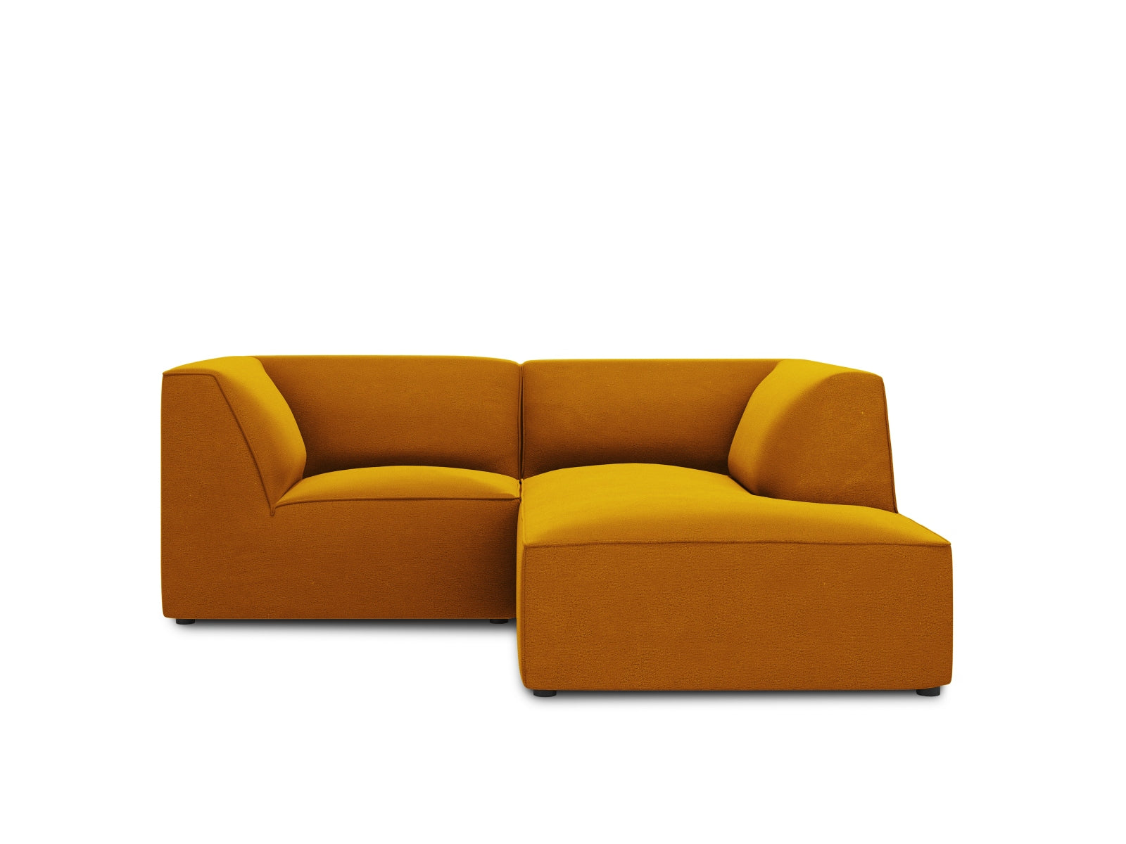 Oslo Velour Modular Ecksofa rechts 3 Sitzer in Yellow präsentiert im Onlineshop von KAQTU Design AG. Ecksofa rechts ist von Cosmopolitan Design