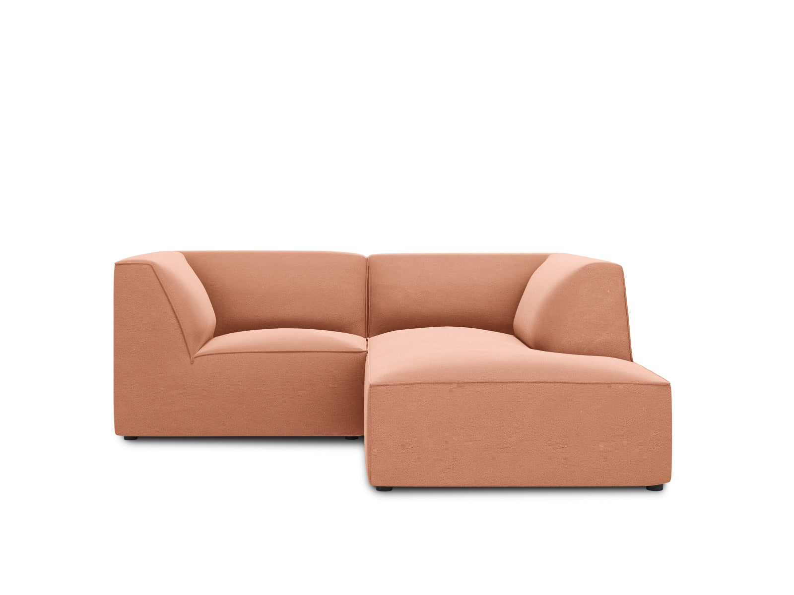 Oslo Velour Modular Ecksofa rechts 3 Sitzer in Pink präsentiert im Onlineshop von KAQTU Design AG. Ecksofa rechts ist von Cosmopolitan Design