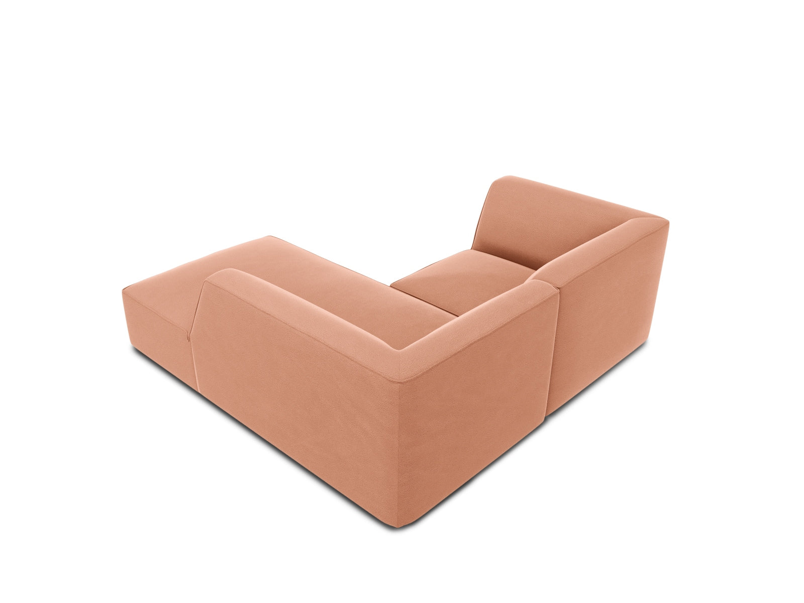 Oslo Velour Modular Ecksofa rechts 3 Sitzer in Pink präsentiert im Onlineshop von KAQTU Design AG. Ecksofa rechts ist von Cosmopolitan Design