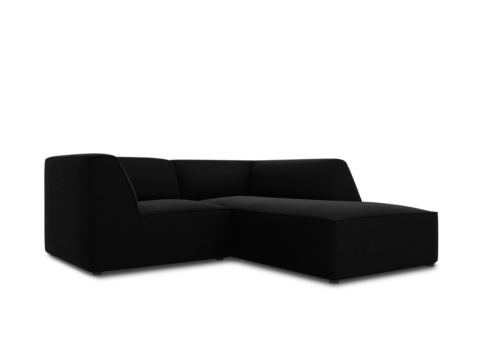 Oslo Velour Modular Ecksofa rechts 3 Sitzer in Black präsentiert im Onlineshop von KAQTU Design AG. Ecksofa rechts ist von Cosmopolitan Design