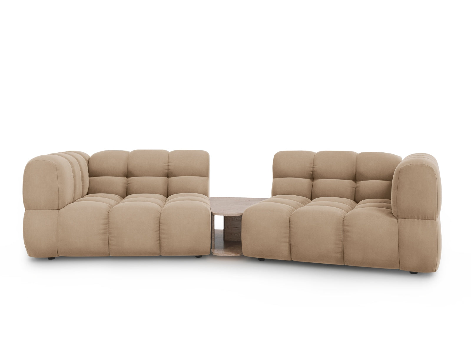 Sky Velour modulares Sofa 2 Sitzer 148cm in Sand-Casino präsentiert im Onlineshop von KAQTU Design AG. 3er Sofa ist von Cosmopolitan Design