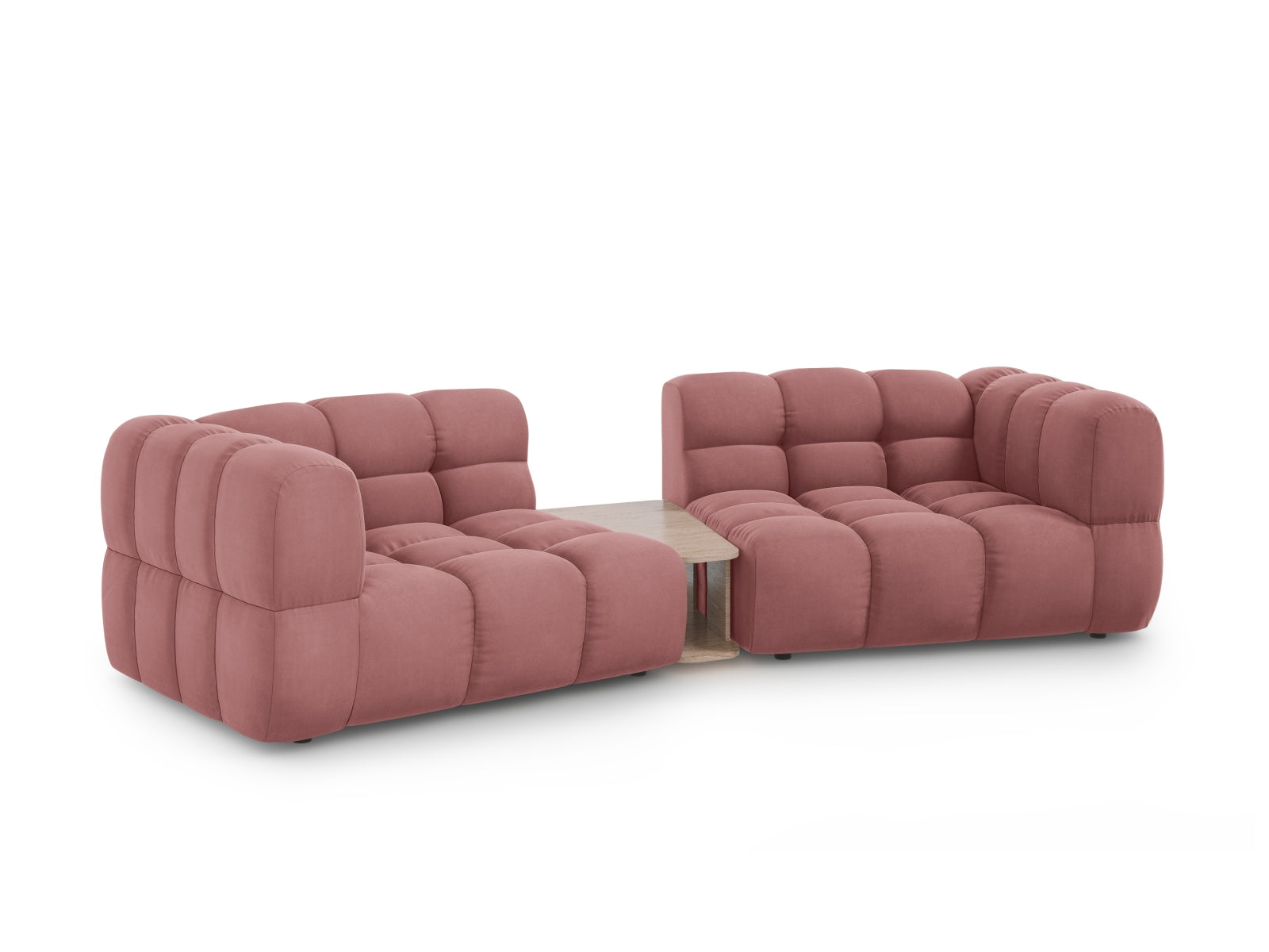 Elegantes Sky Velour 2-Sitzer Sofa in Flamingo-Casino, ideal für stilvolle Wohnräume, präsentiert von Cosmopolitan Design.