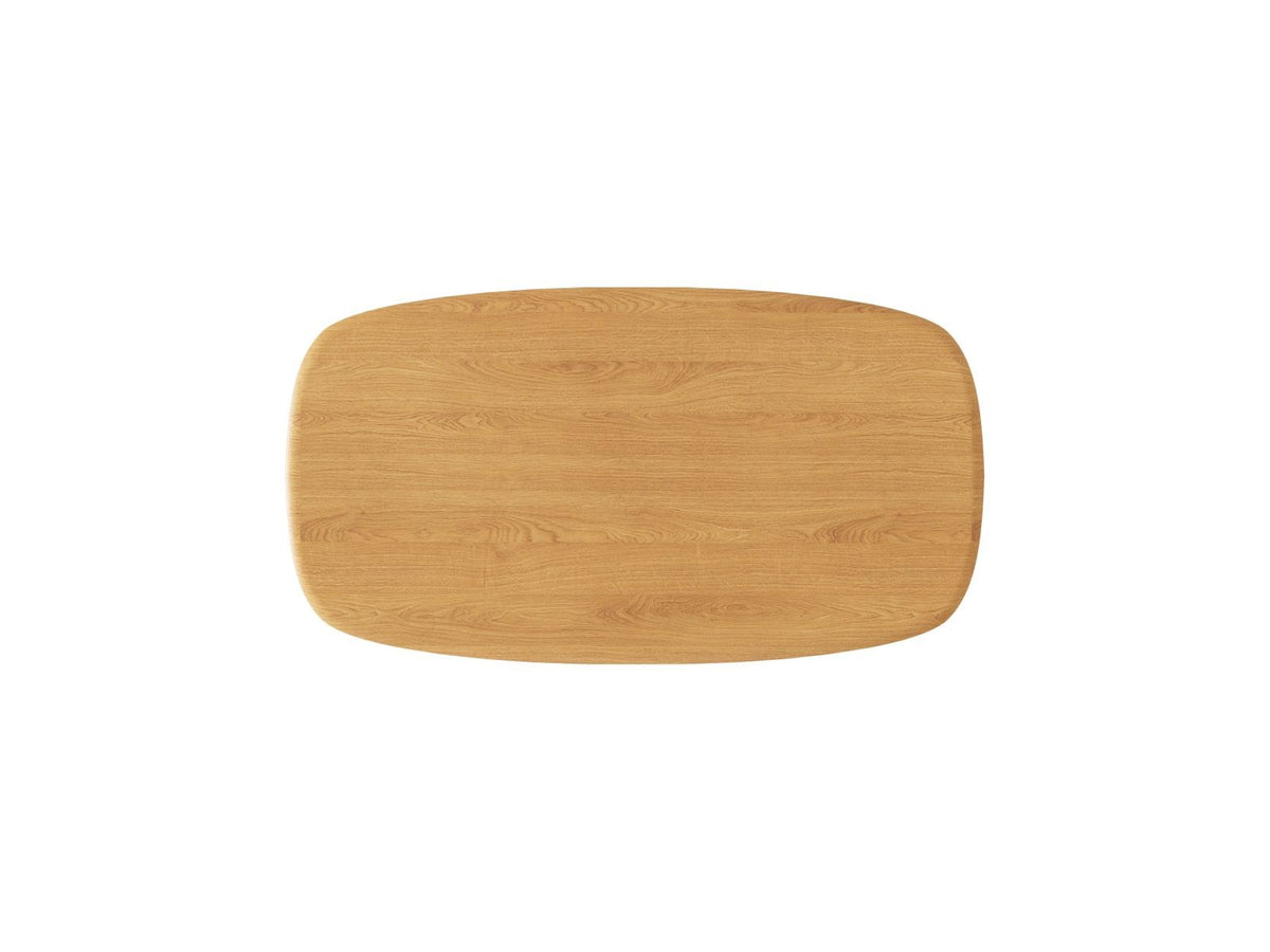 Couchtisch Toledo mit rechteckiger Tischplatte in Natural Oak-Wood und vier Holzbeinen, Grösse 120 x 60 x 40cm, vor neutralem Hintergrund.