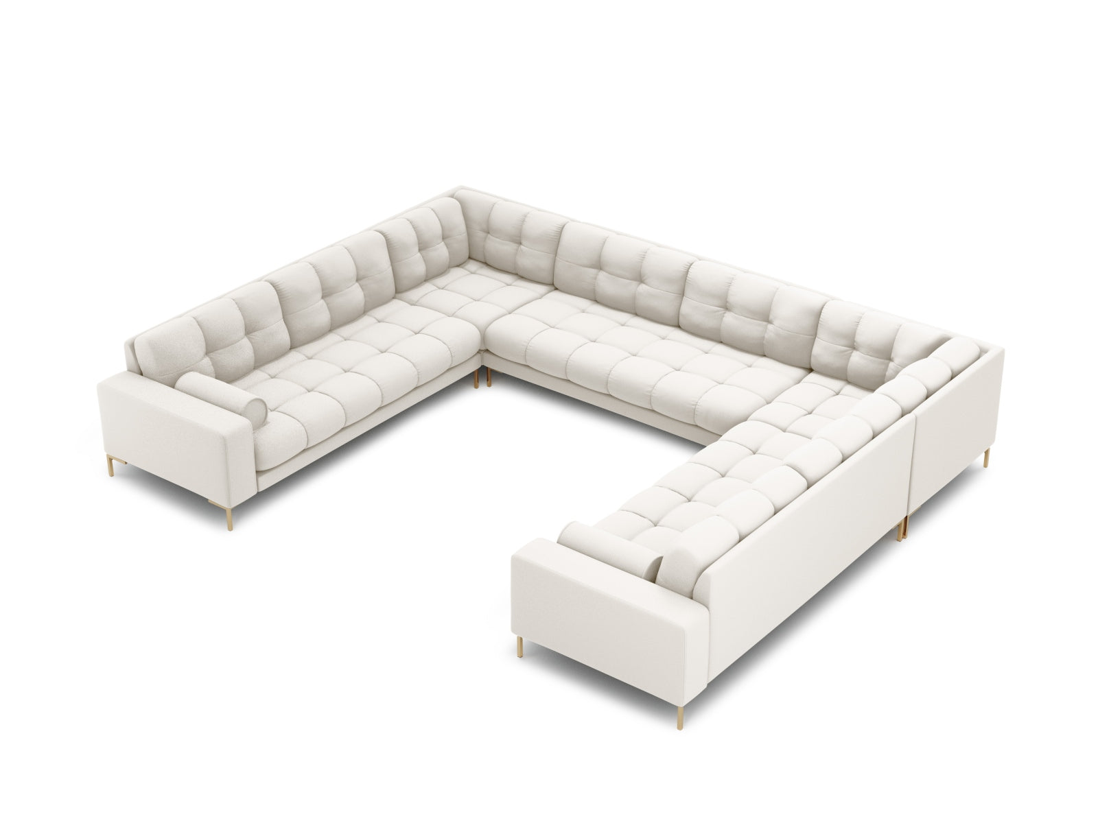 Elegantes 9-Sitzer Ecksofa Bali von Cosmopolitan Design, ideal für stilvolle Wohnräume und entspannte Zusammenkünfte.