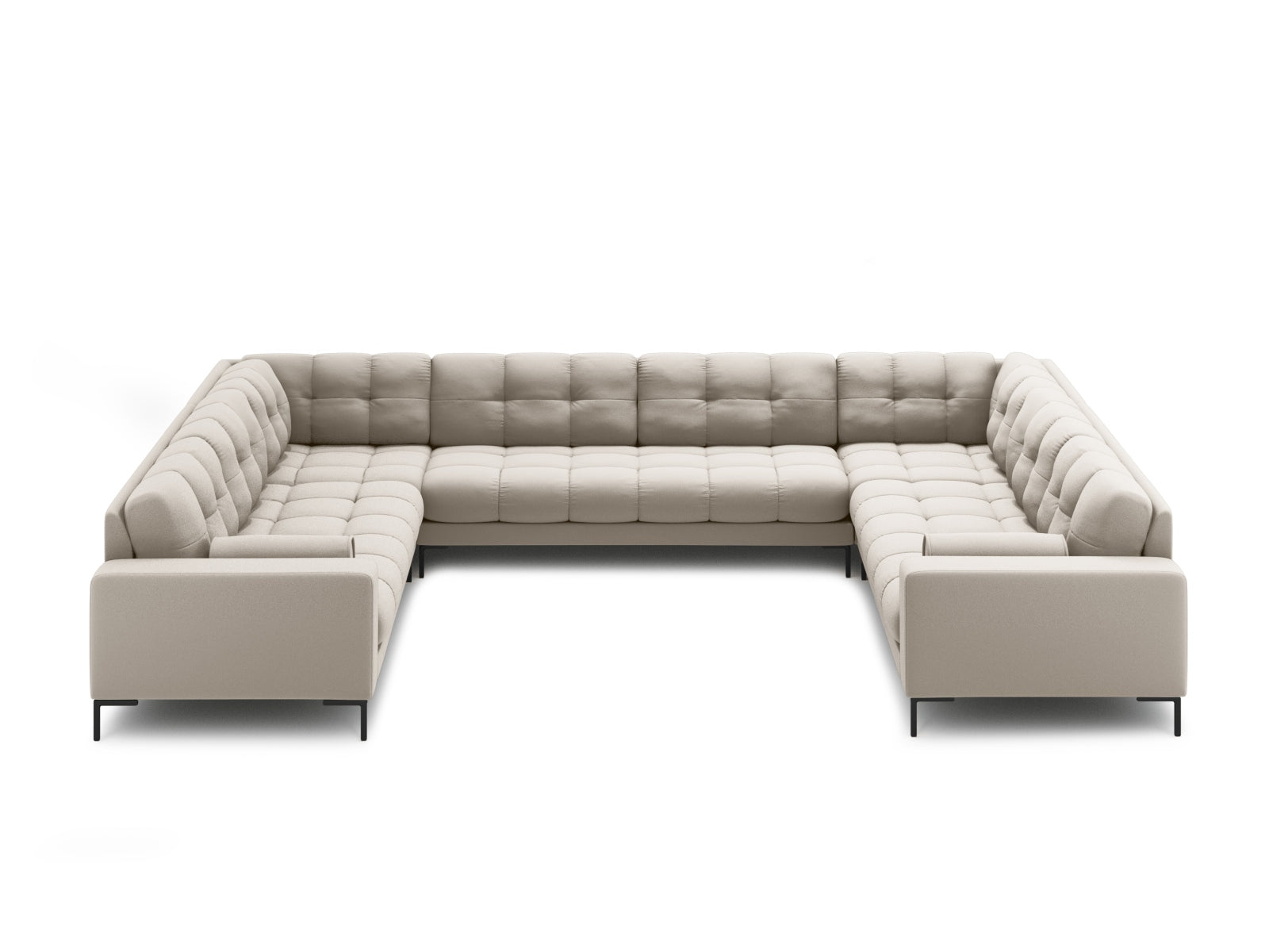 Beige-Neve 9-Sitzer Panoramic Sofa Bali von Cosmopolitan Design, stilvolles Ecksofa für modernen Wohnraum, elegant und komfortabel.
