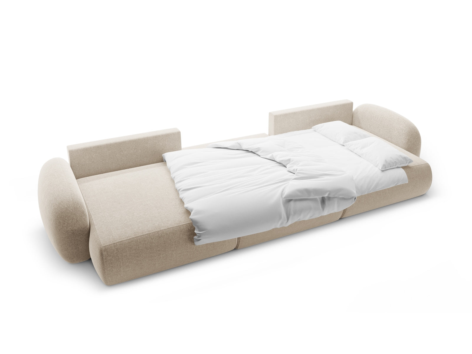 Tonale Panoramic Sofa mit Stauraum und Schlaffunktion 5 Sitzer in Dark Beige präsentiert im Onlineshop von KAQTU Design AG. 5er Sofa ist von Cosmopolitan Design