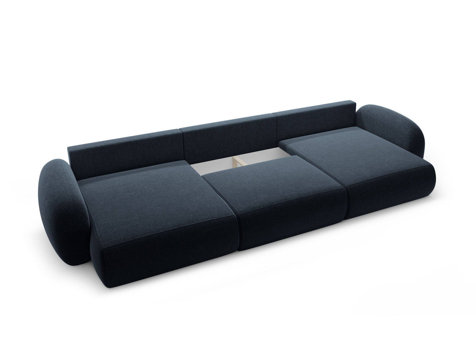 Tonale Panoramic Sofa mit Stauraum und Schlaffunktion 5 Sitzer in Navy Blue präsentiert im Onlineshop von KAQTU Design AG. 5er Sofa ist von Cosmopolitan Design