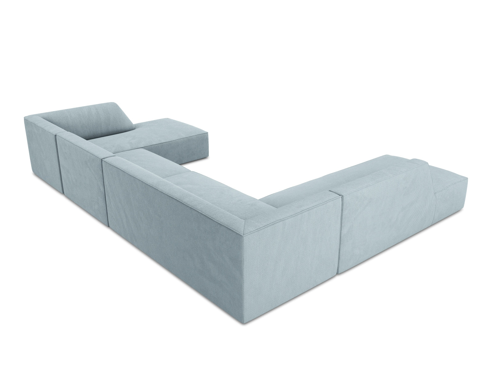Oslo Panoramic Ecksofa links 7 Sitzer in Light Blue präsentiert im Onlineshop von KAQTU Design AG. Ecksofa links ist von Cosmopolitan Design