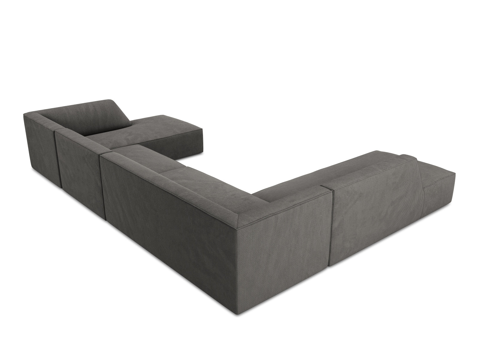 Oslo Panoramic Ecksofa links 7 Sitzer in Dark Grey präsentiert im Onlineshop von KAQTU Design AG. Ecksofa links ist von Cosmopolitan Design