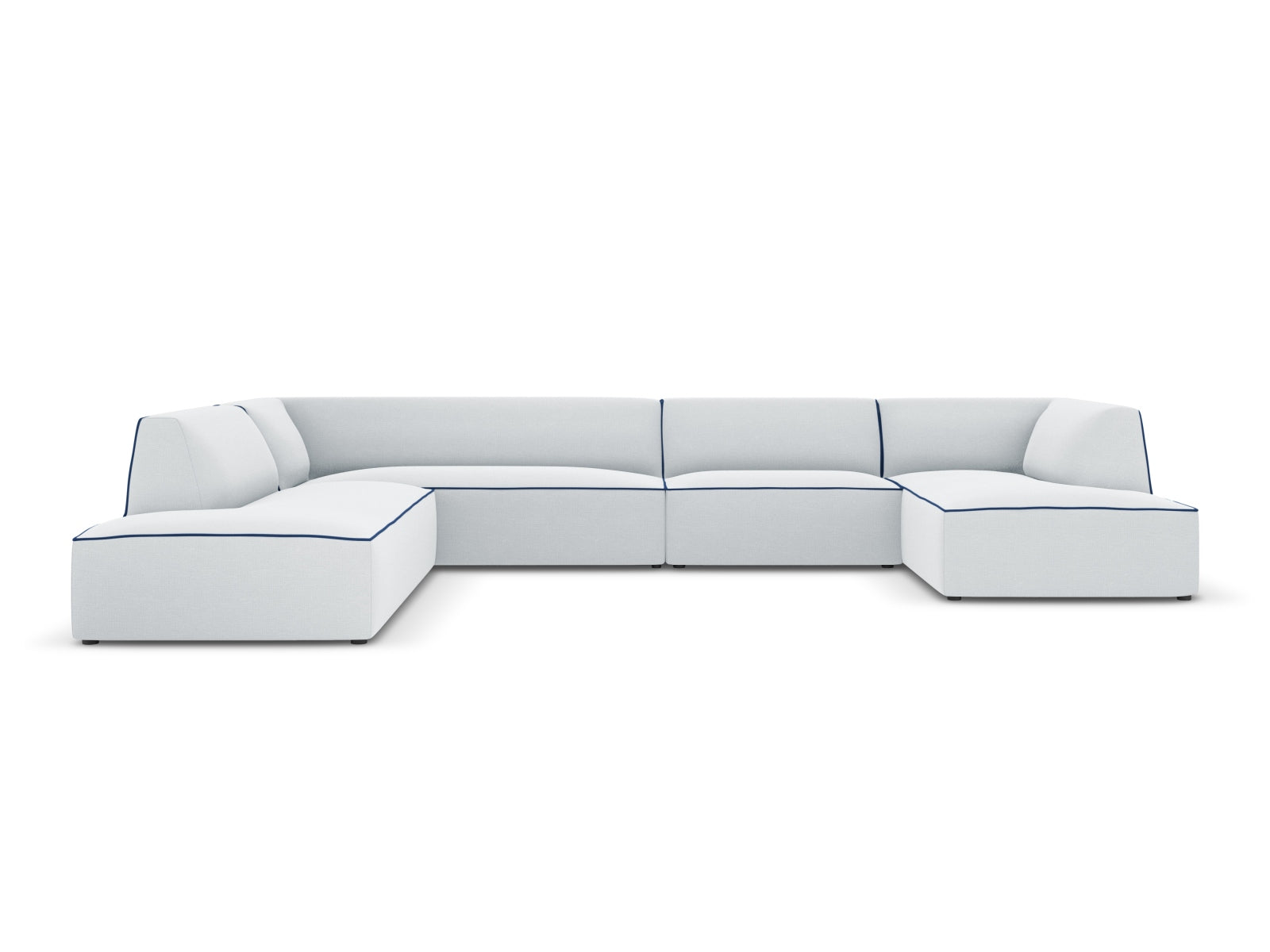 Oslo Panoramic Ecksofa links 7 Sitzer in Light Grey, Royal Blue präsentiert im Onlineshop von KAQTU Design AG. Ecksofa links ist von Cosmopolitan Design