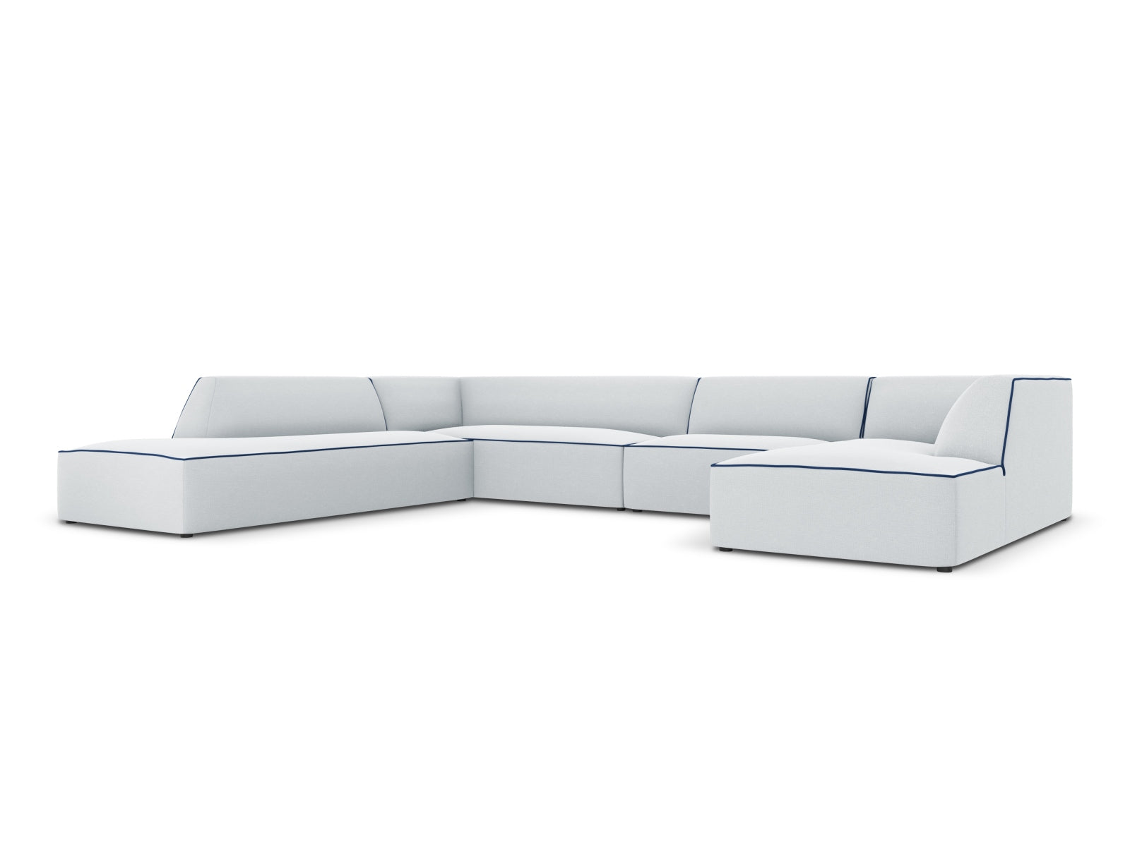 Oslo Panoramic Ecksofa links 7 Sitzer in Light Grey, Royal Blue präsentiert im Onlineshop von KAQTU Design AG. Ecksofa links ist von Cosmopolitan Design