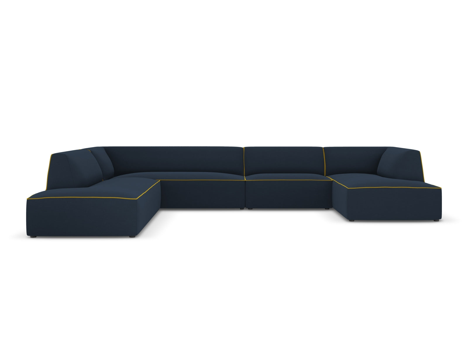 Oslo Panoramic Ecksofa links 7 Sitzer in Royal Blue, Yellow präsentiert im Onlineshop von KAQTU Design AG. Ecksofa links ist von Cosmopolitan Design