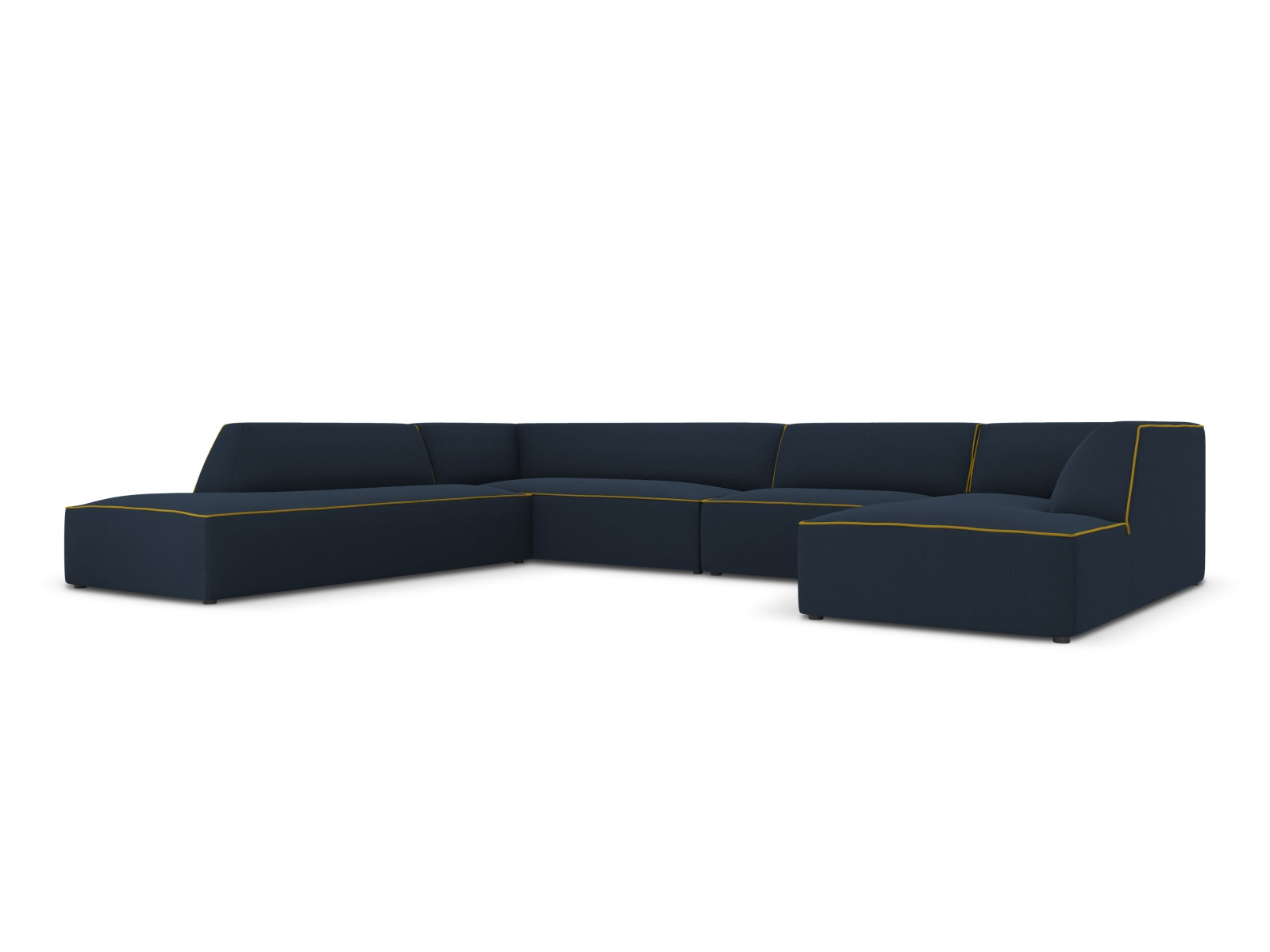 Oslo Panoramic Ecksofa links 7 Sitzer in Royal Blue, Yellow präsentiert im Onlineshop von KAQTU Design AG. Ecksofa links ist von Cosmopolitan Design