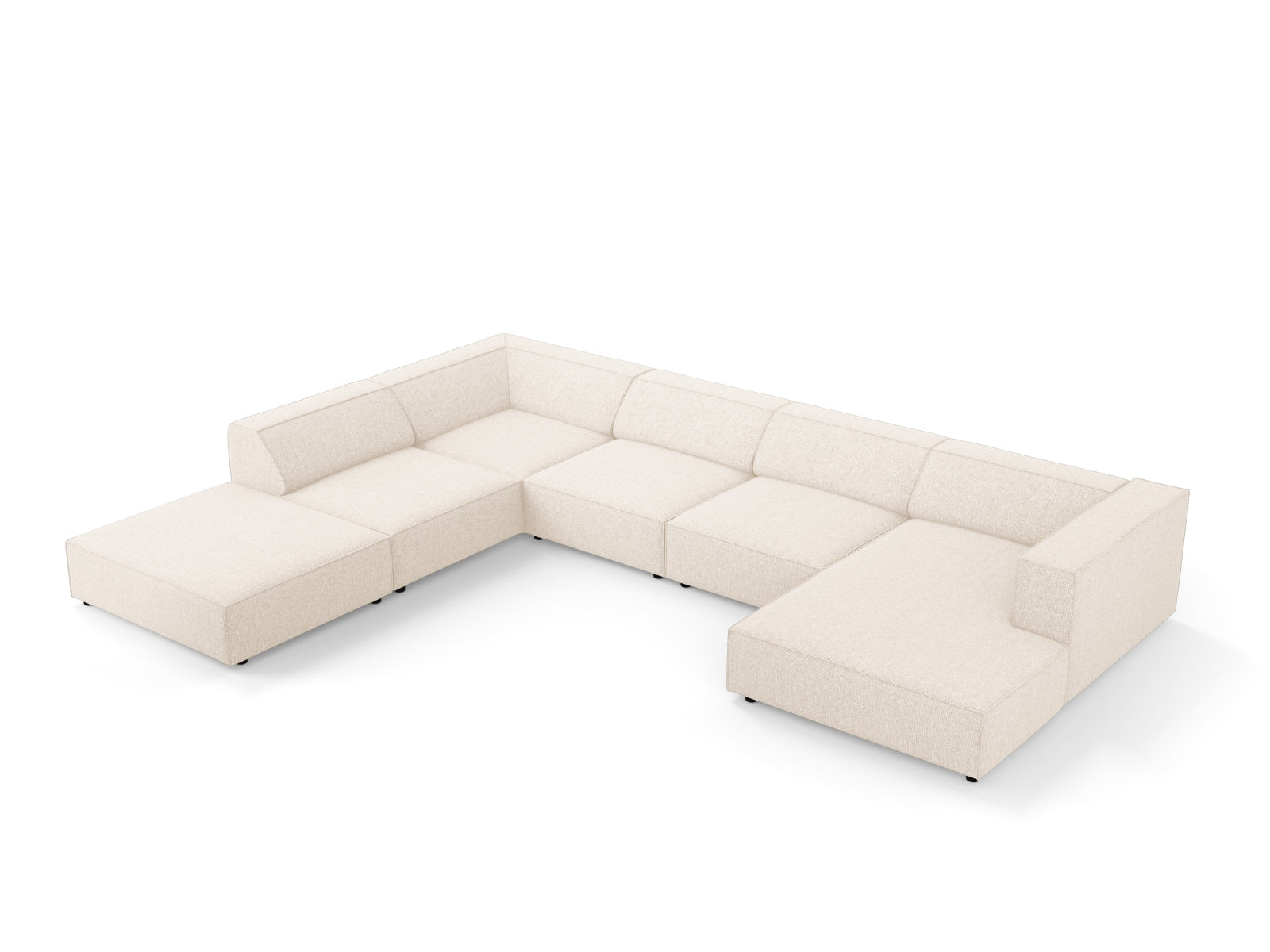 Arendal Panoramic Ecksofa links 7 Sitzer in Light Beige präsentiert im Onlineshop von KAQTU Design AG. Ecksofa links ist von Cosmopolitan Design