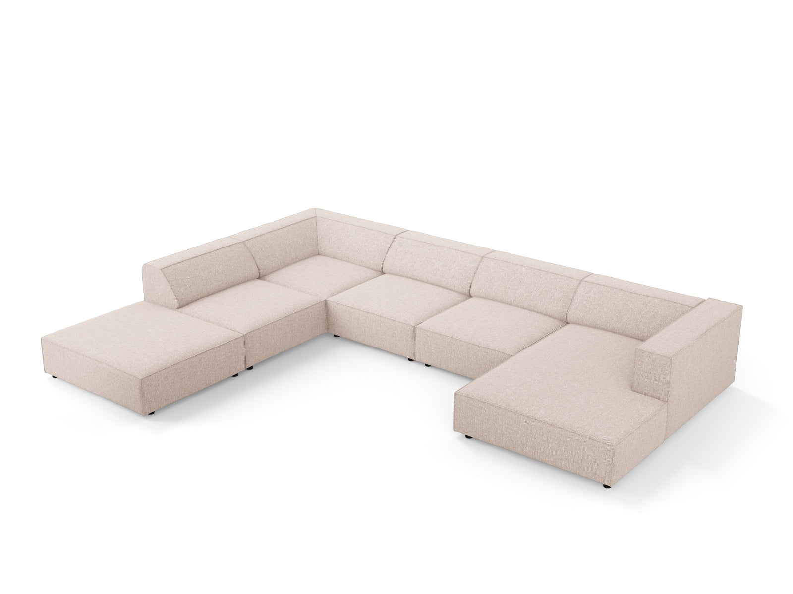 Arendal Panoramic Ecksofa links 7 Sitzer in Beige präsentiert im Onlineshop von KAQTU Design AG. Ecksofa links ist von Cosmopolitan Design