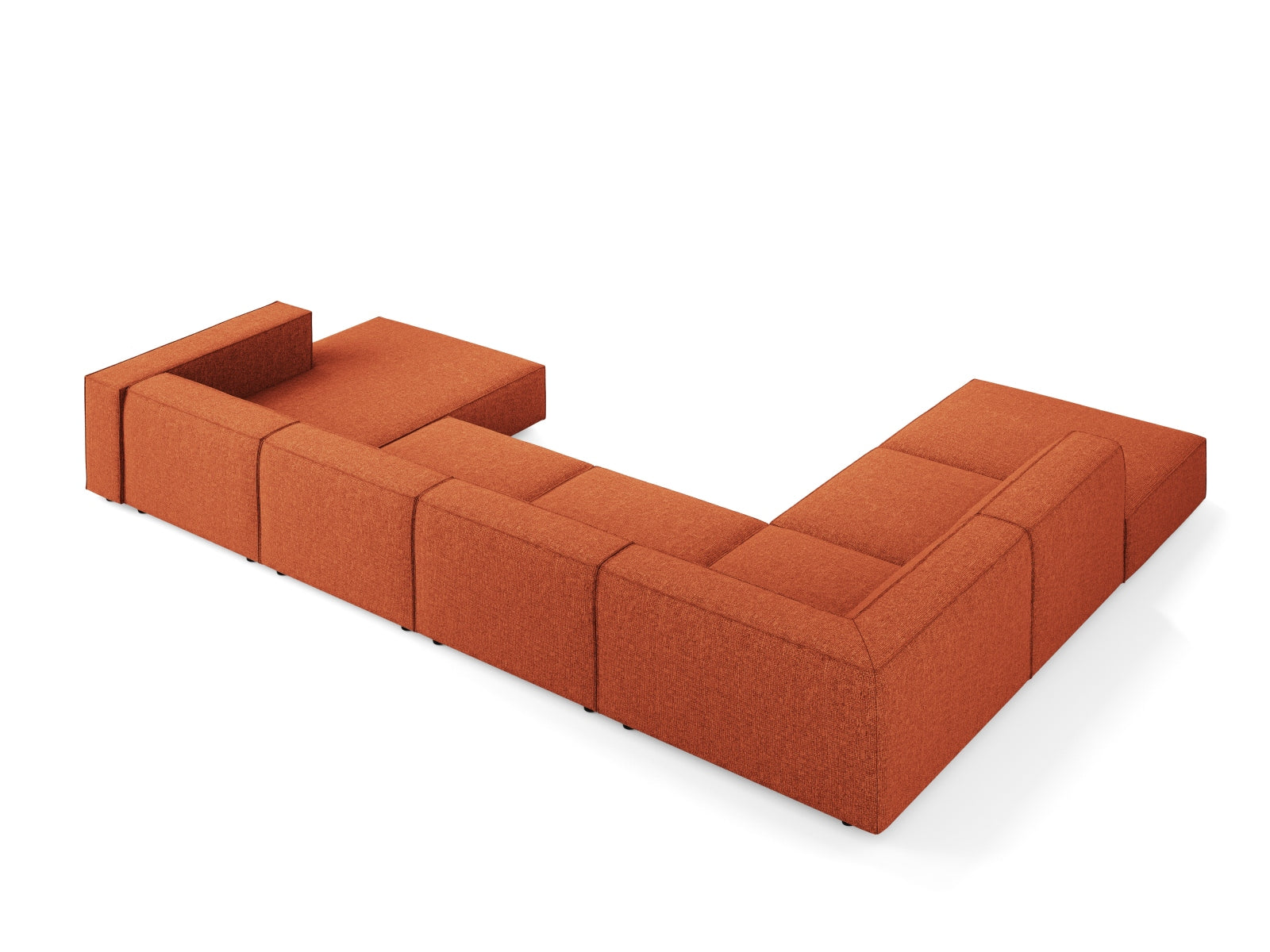 Arendal Panoramic Ecksofa links 7 Sitzer in Terracotta präsentiert im Onlineshop von KAQTU Design AG. Ecksofa links ist von Cosmopolitan Design