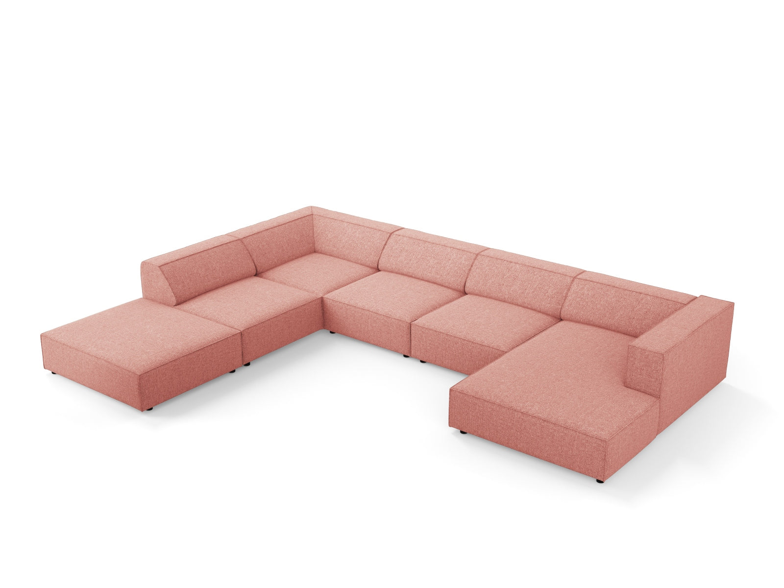 Arendal Panoramic Ecksofa links 7 Sitzer in Pink präsentiert im Onlineshop von KAQTU Design AG. Ecksofa links ist von Cosmopolitan Design
