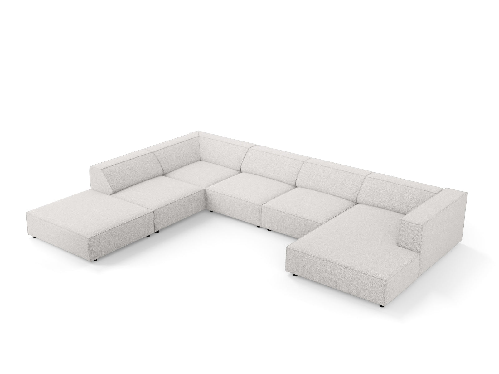 Arendal Panoramic Ecksofa links 7 Sitzer in Light Grey präsentiert im Onlineshop von KAQTU Design AG. Ecksofa links ist von Cosmopolitan Design