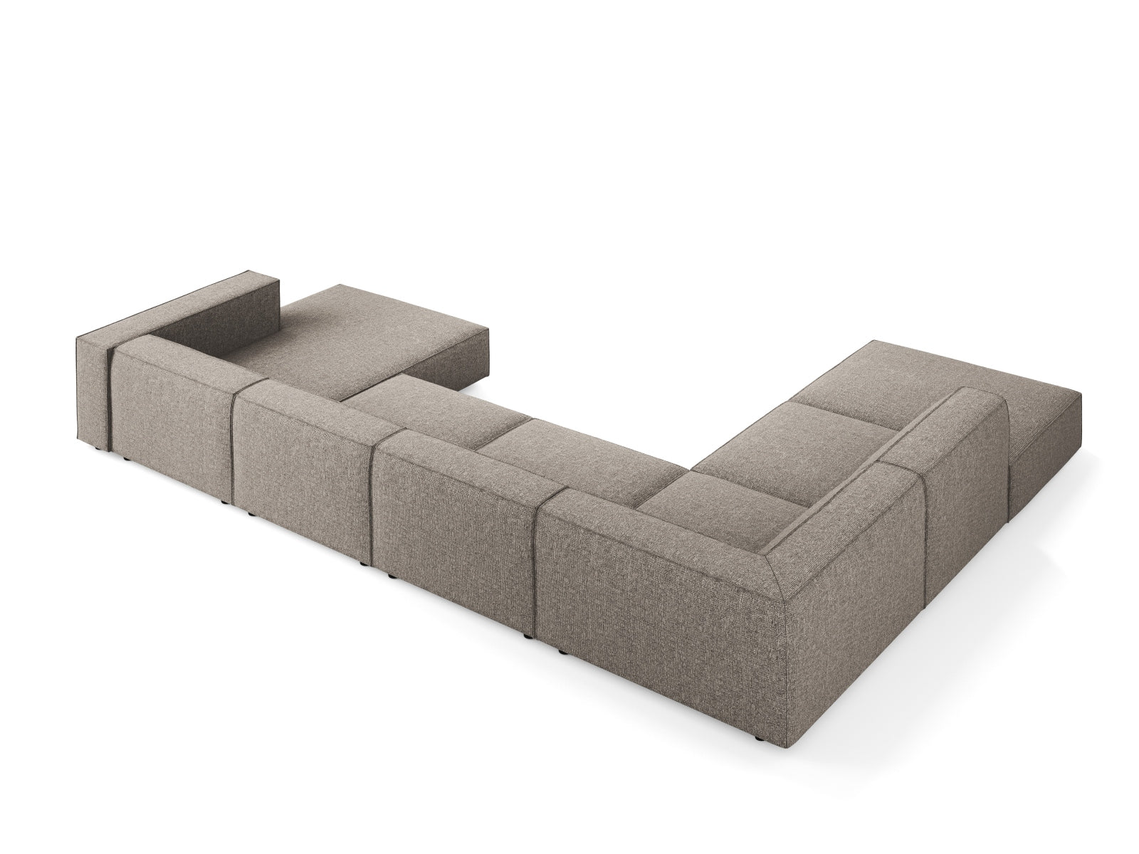 Arendal Panoramic Ecksofa links 7 Sitzer in Grey präsentiert im Onlineshop von KAQTU Design AG. Ecksofa links ist von Cosmopolitan Design