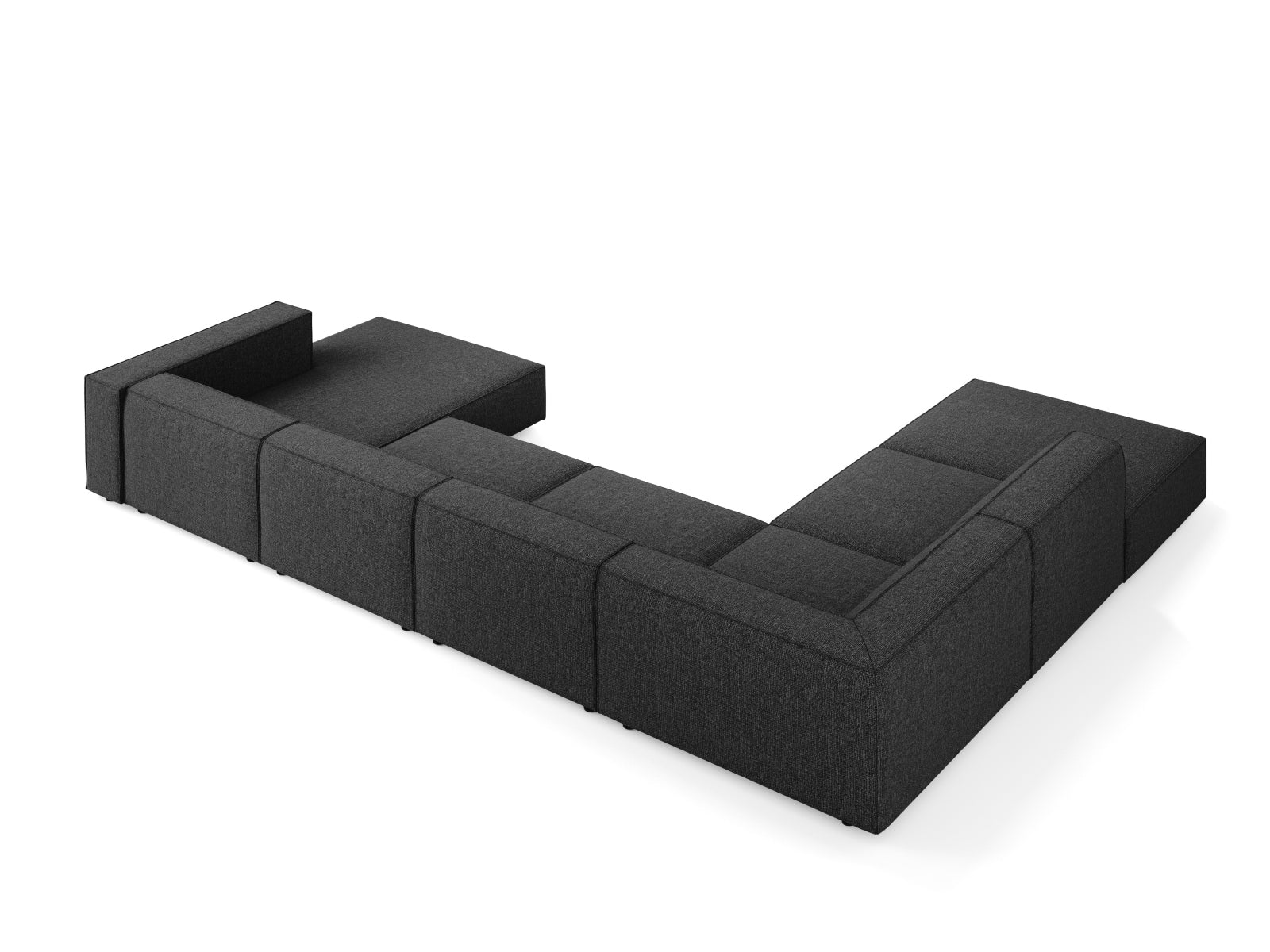 Arendal Panoramic Ecksofa links 7 Sitzer in Black präsentiert im Onlineshop von KAQTU Design AG. Ecksofa links ist von Cosmopolitan Design