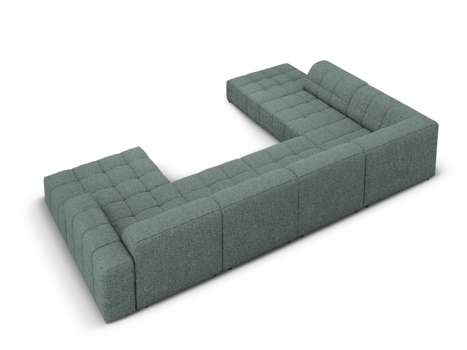 Chicago Panoramic Ecksofa links 7 Sitzer 262cm in Petrol präsentiert im Onlineshop von KAQTU Design AG. Ecksofa links ist von Cosmopolitan Design