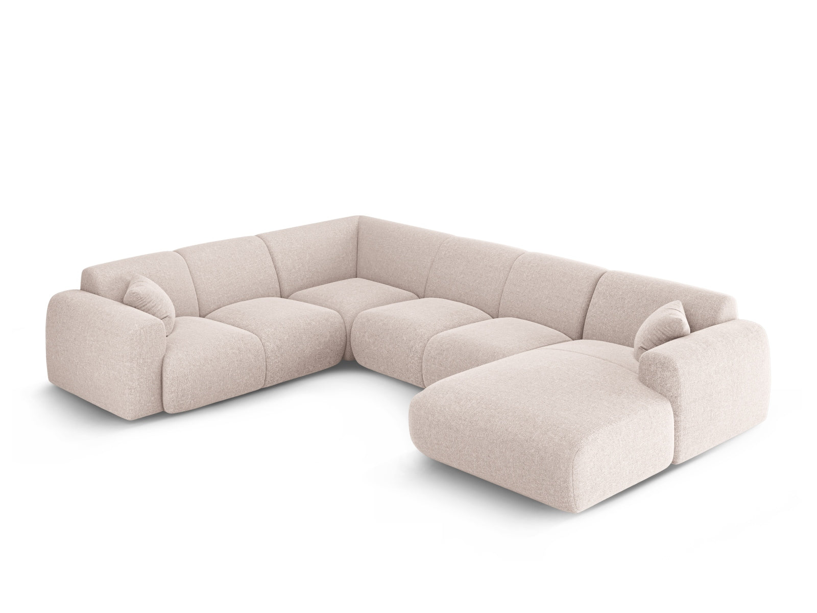 Nolio Panoramic Ecksofa links 6 Sitzer 252cm in Beige präsentiert im Onlineshop von KAQTU Design AG. Ecksofa links ist von Cosmopolitan Design
