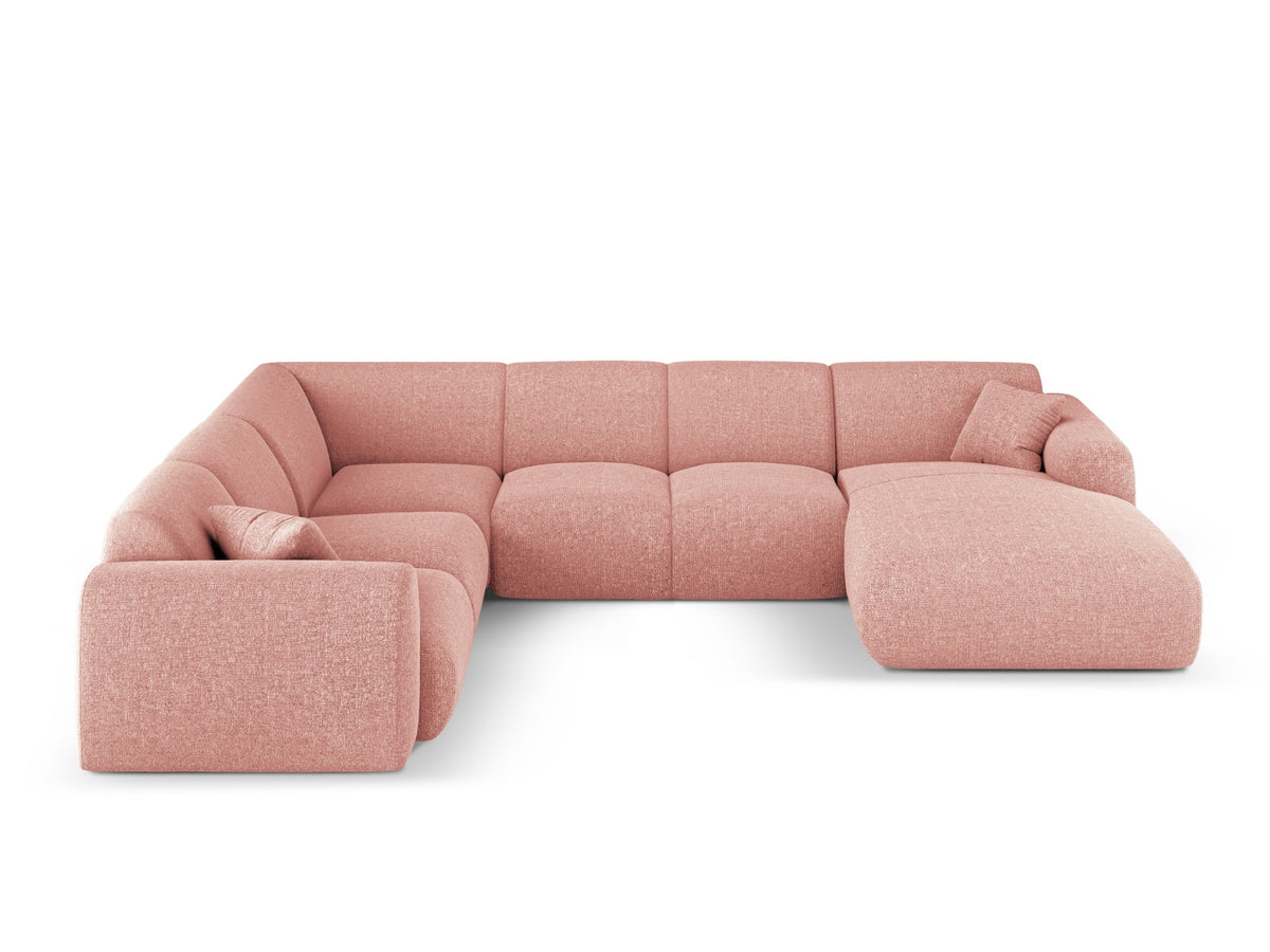 Nolio Panoramic Ecksofa links 6 Sitzer 252cm in Pink-Haga präsentiert im Onlineshop von KAQTU Design AG. Ecksofa links ist von Cosmopolitan Design