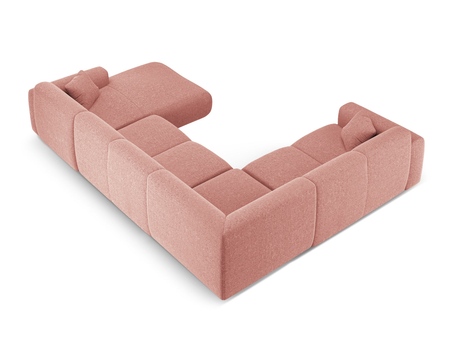 Nolio Panoramic Ecksofa links 6 Sitzer 252cm in Pink präsentiert im Onlineshop von KAQTU Design AG. Ecksofa links ist von Cosmopolitan Design