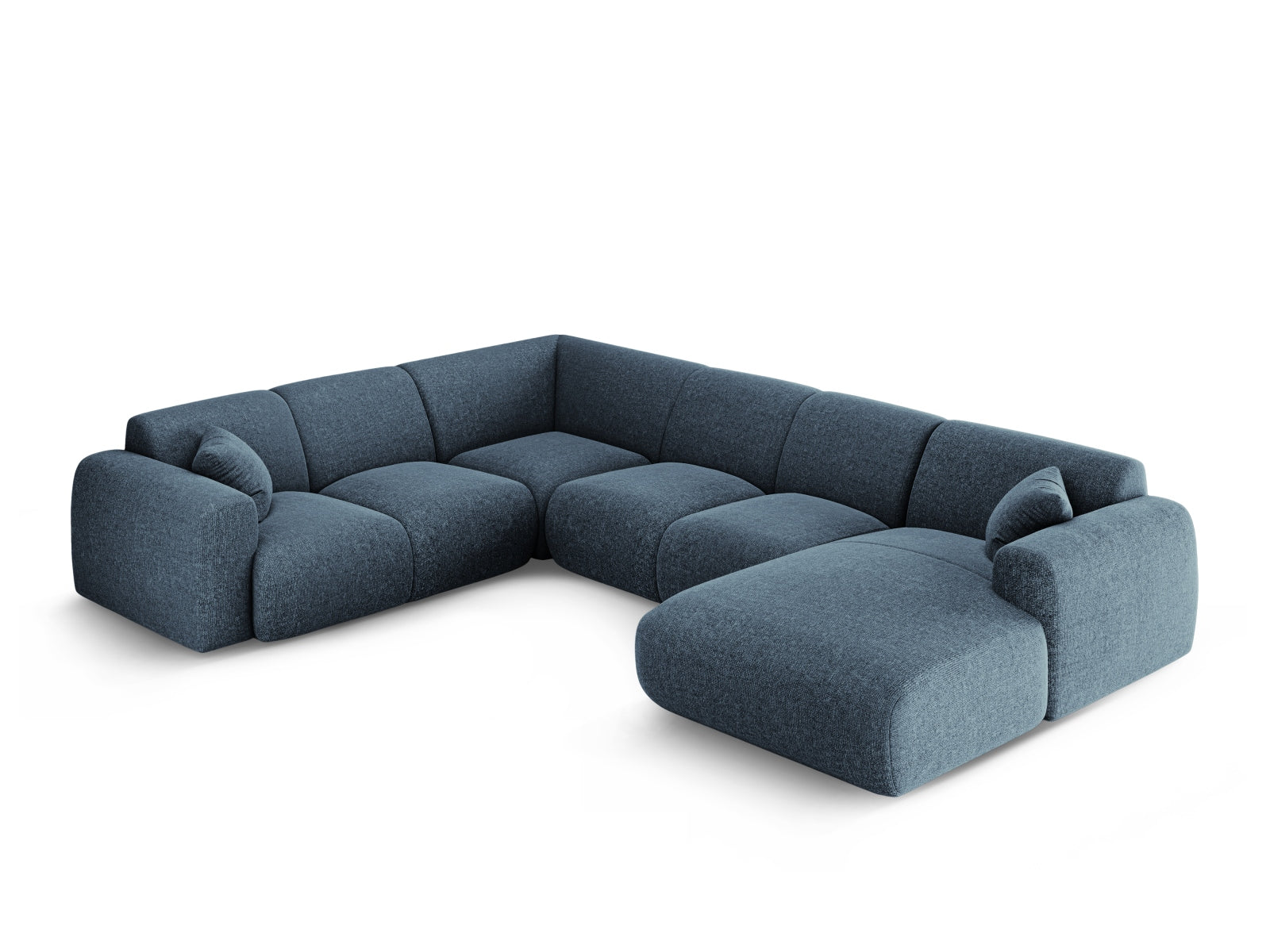Nolio Panoramic Ecksofa links 6 Sitzer 252cm in Royal Blue präsentiert im Onlineshop von KAQTU Design AG. Ecksofa links ist von Cosmopolitan Design