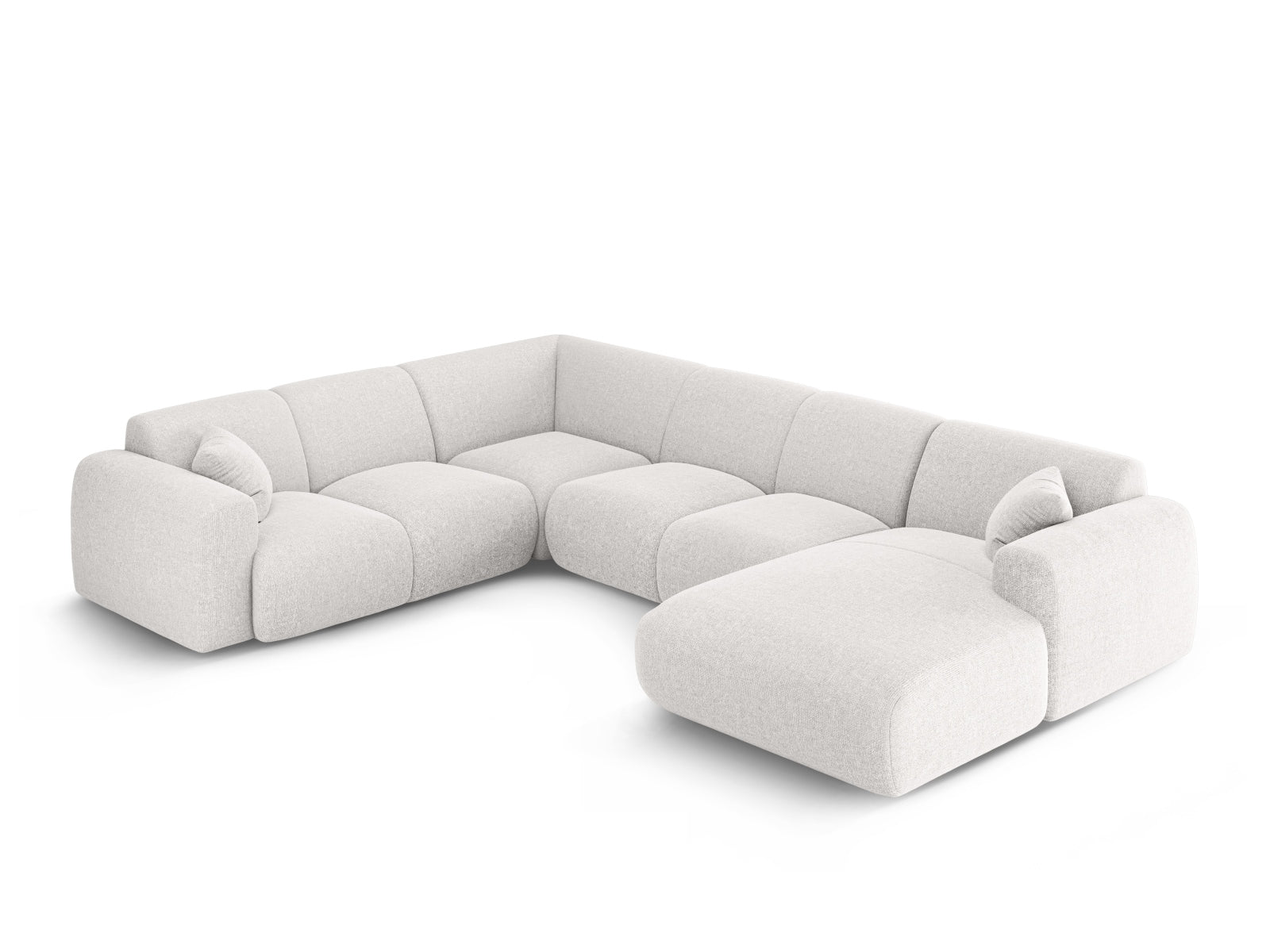 Nolio Panoramic Ecksofa links 6 Sitzer 252cm in Light Grey präsentiert im Onlineshop von KAQTU Design AG. Ecksofa links ist von Cosmopolitan Design