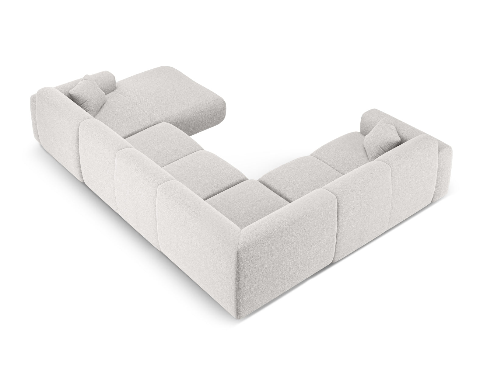 Nolio Panoramic Ecksofa links 6 Sitzer 252cm in Light Grey präsentiert im Onlineshop von KAQTU Design AG. Ecksofa links ist von Cosmopolitan Design