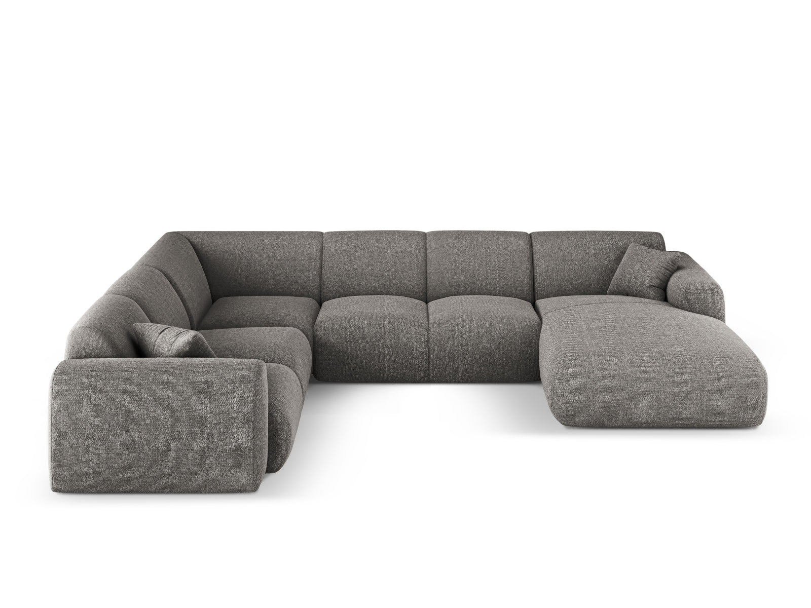 Nolio Panoramic Ecksofa links 6 Sitzer 252cm in Grey-Haga präsentiert im Onlineshop von KAQTU Design AG. Ecksofa links ist von Cosmopolitan Design
