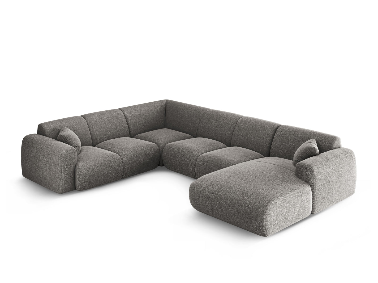 Nolio Panoramic Ecksofa links 6 Sitzer 252cm in Grey präsentiert im Onlineshop von KAQTU Design AG. Ecksofa links ist von Cosmopolitan Design
