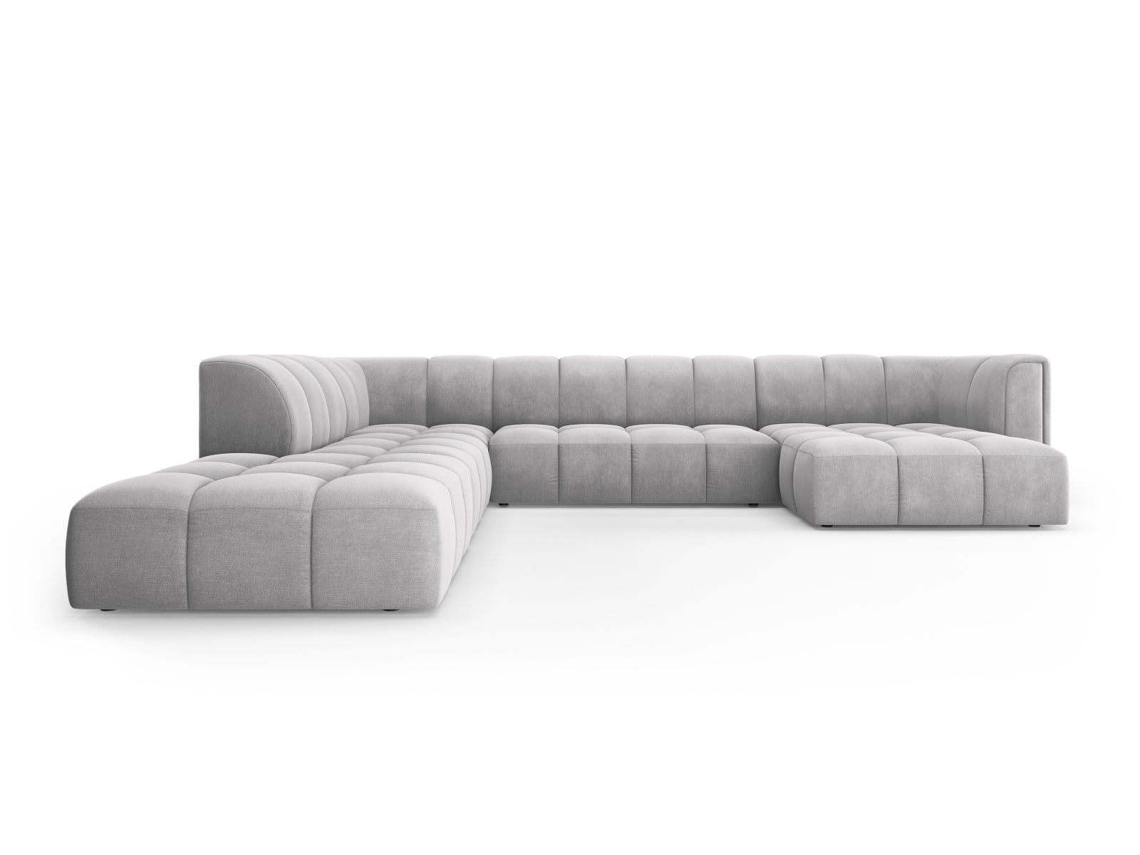 7-Sitzer Modular Ecksofa Panoramic links Moritz in Light Grey-Rebel präsentiert im Onlineshop von KAQTU Design AG. Ecksofa links ist von Cosmopolitan Design
