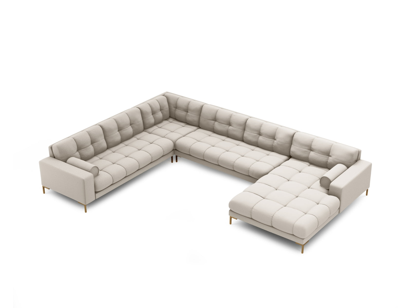 Stilvolles 7-Sitzer Ecksofa links Panoramic Bali in Beige von Cosmopolitan Design, ideal für gemütliche Abende und modernes Interieur.