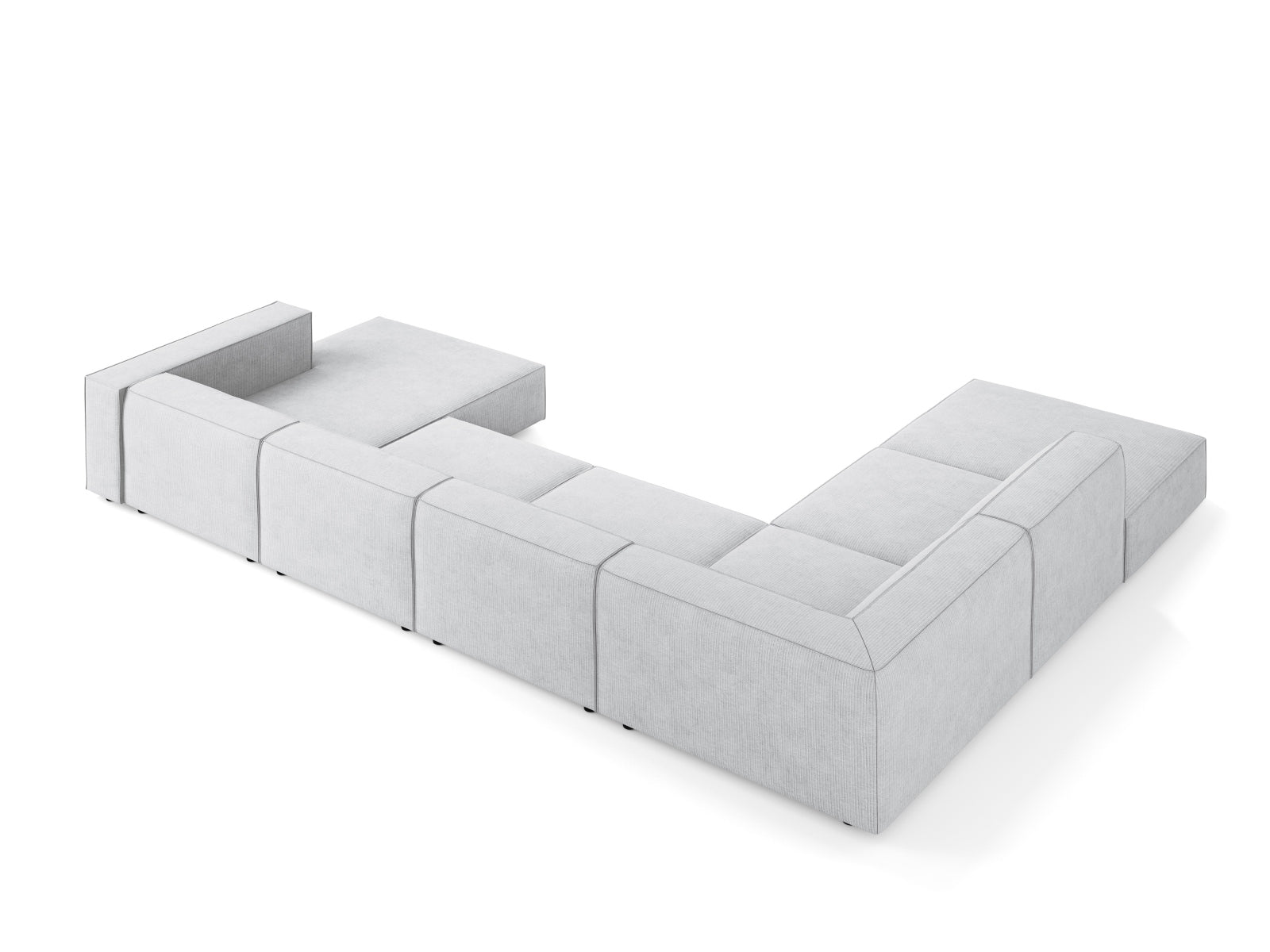 Arendal Panoramic Ecksofa links 7 Sitzer in Light Grey präsentiert im Onlineshop von KAQTU Design AG. Ecksofa links ist von Cosmopolitan Design