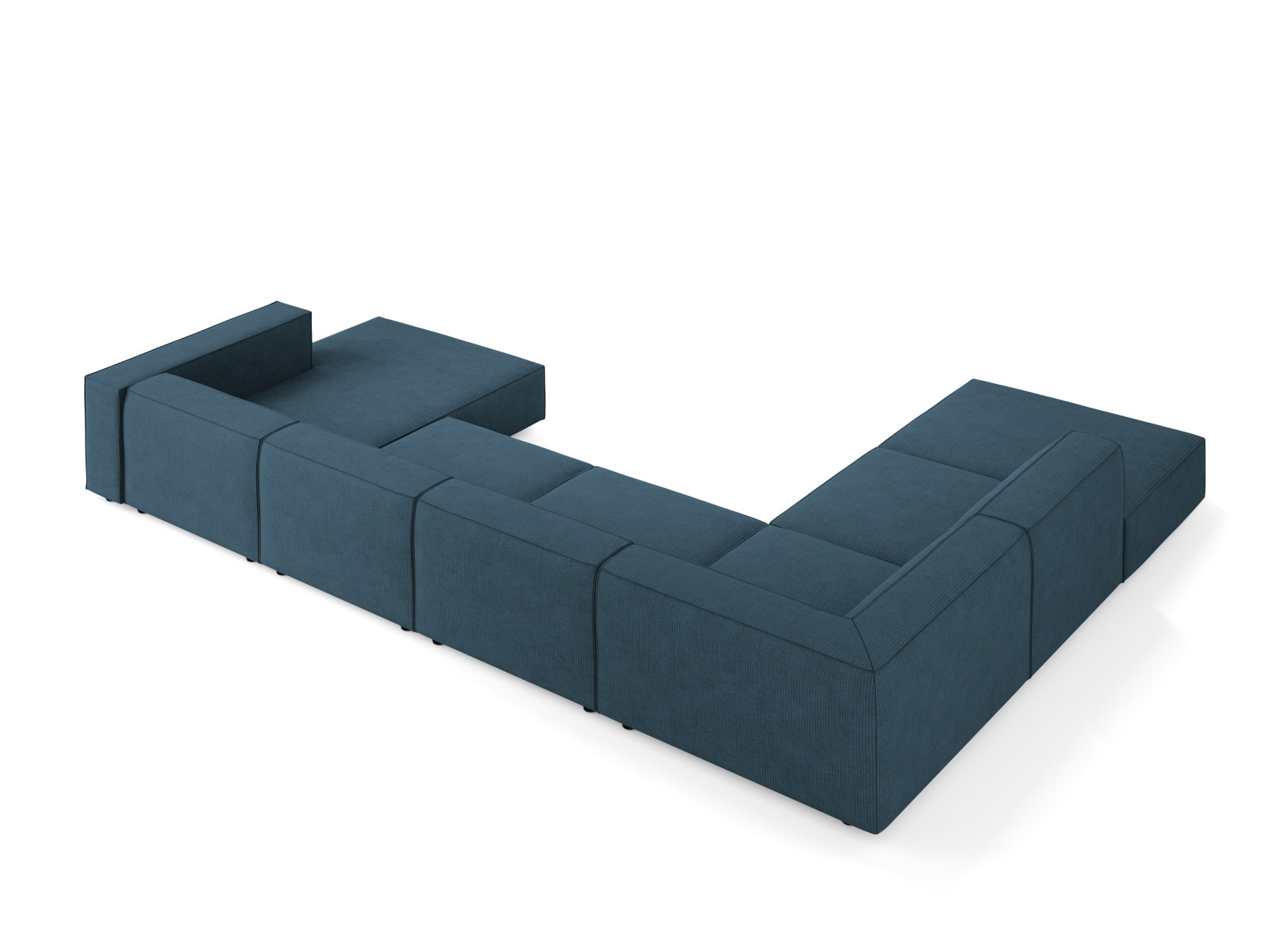 Arendal Panoramic Ecksofa links 7 Sitzer in Navy Blue präsentiert im Onlineshop von KAQTU Design AG. Ecksofa links ist von Cosmopolitan Design