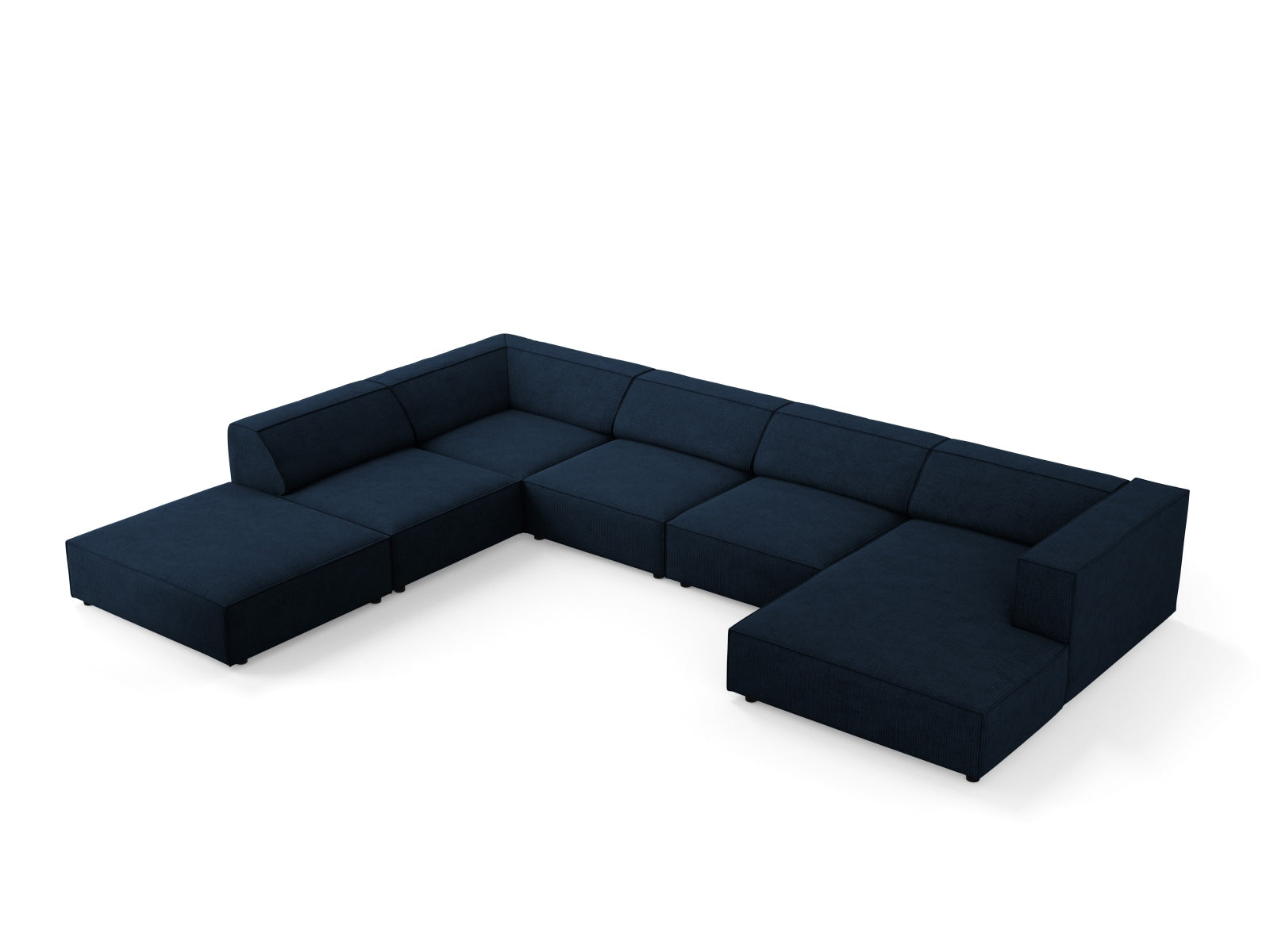 Arendal Panoramic Ecksofa links 7 Sitzer in Royal Blue präsentiert im Onlineshop von KAQTU Design AG. Ecksofa links ist von Cosmopolitan Design