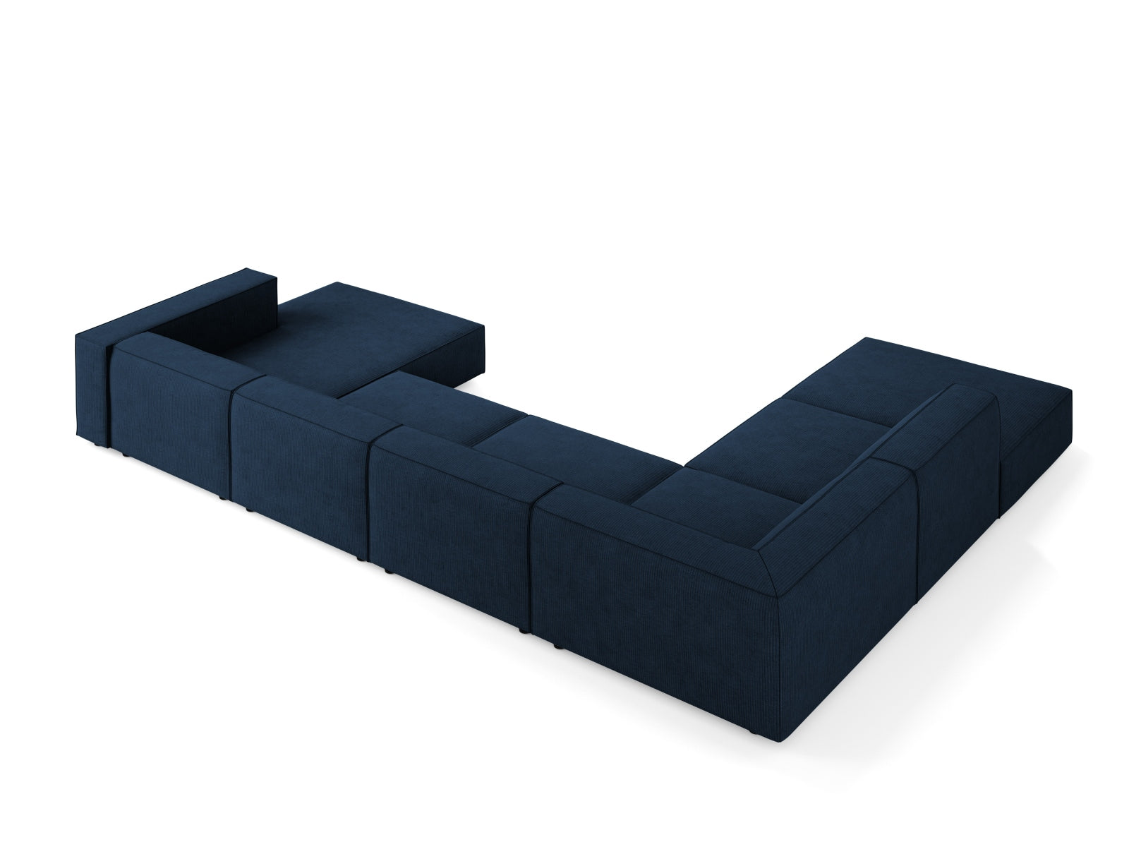 Arendal Panoramic Ecksofa links 7 Sitzer in Royal Blue präsentiert im Onlineshop von KAQTU Design AG. Ecksofa links ist von Cosmopolitan Design