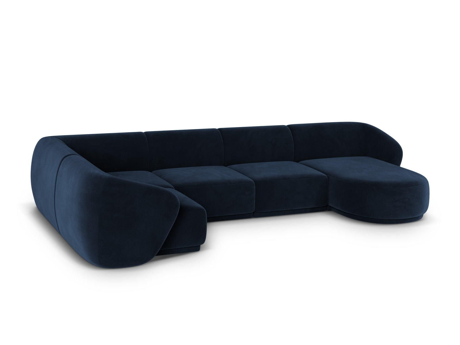 Stilvolles 6-Sitzer Panoramic Ecksofa links Gomera in Royal Blue, perfekt für gemütliche und moderne Wohnlandschaften von Cosmopolitan Design.