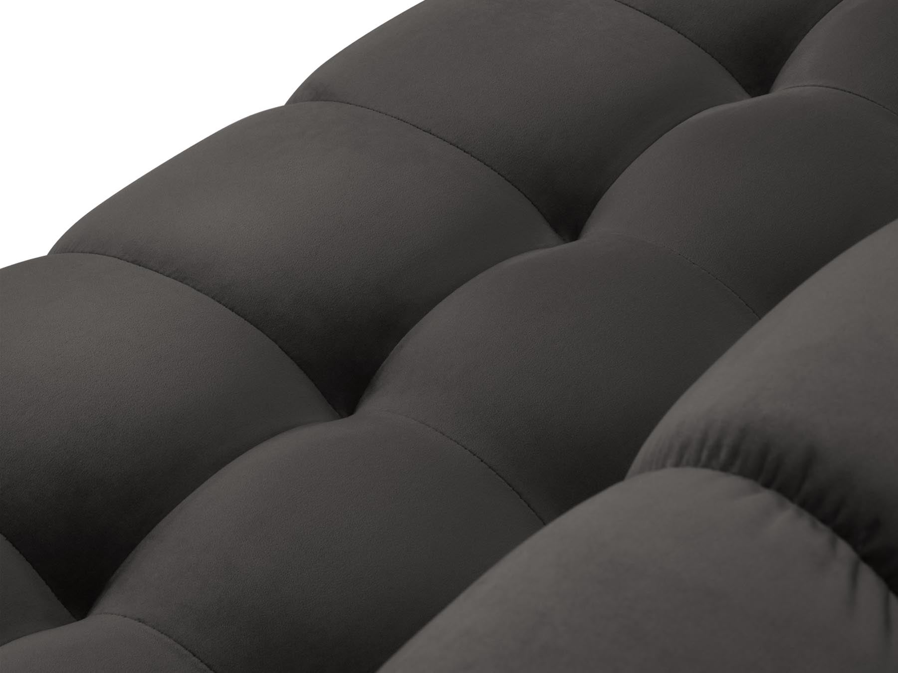 Elegantes 7-Sitzer Panoramic Ecksofa links Bali in Dunkelgrau-Bluvel, perfekt für entspannte Abende und stilvolle Einrichtungsideen.