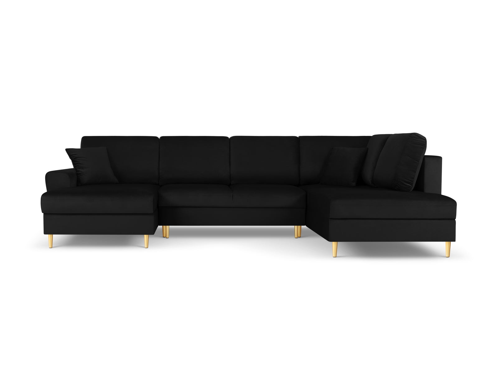 Entdecken Sie das elegante Kyoto Velour Panoramic Ecksofa rechts mit Stauraum und Schlaffunktion. Ideal für 7 Personen, 194 cm lang, von Cosmopolitan Design.